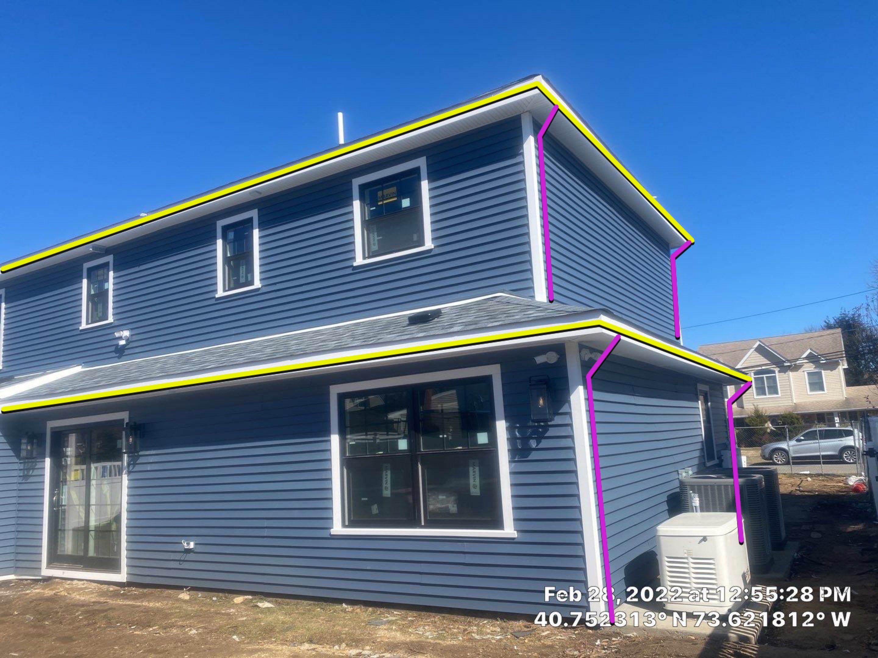 Full House Installation 5" white seamless gutters 2x3 leaders by Above All Gutters 