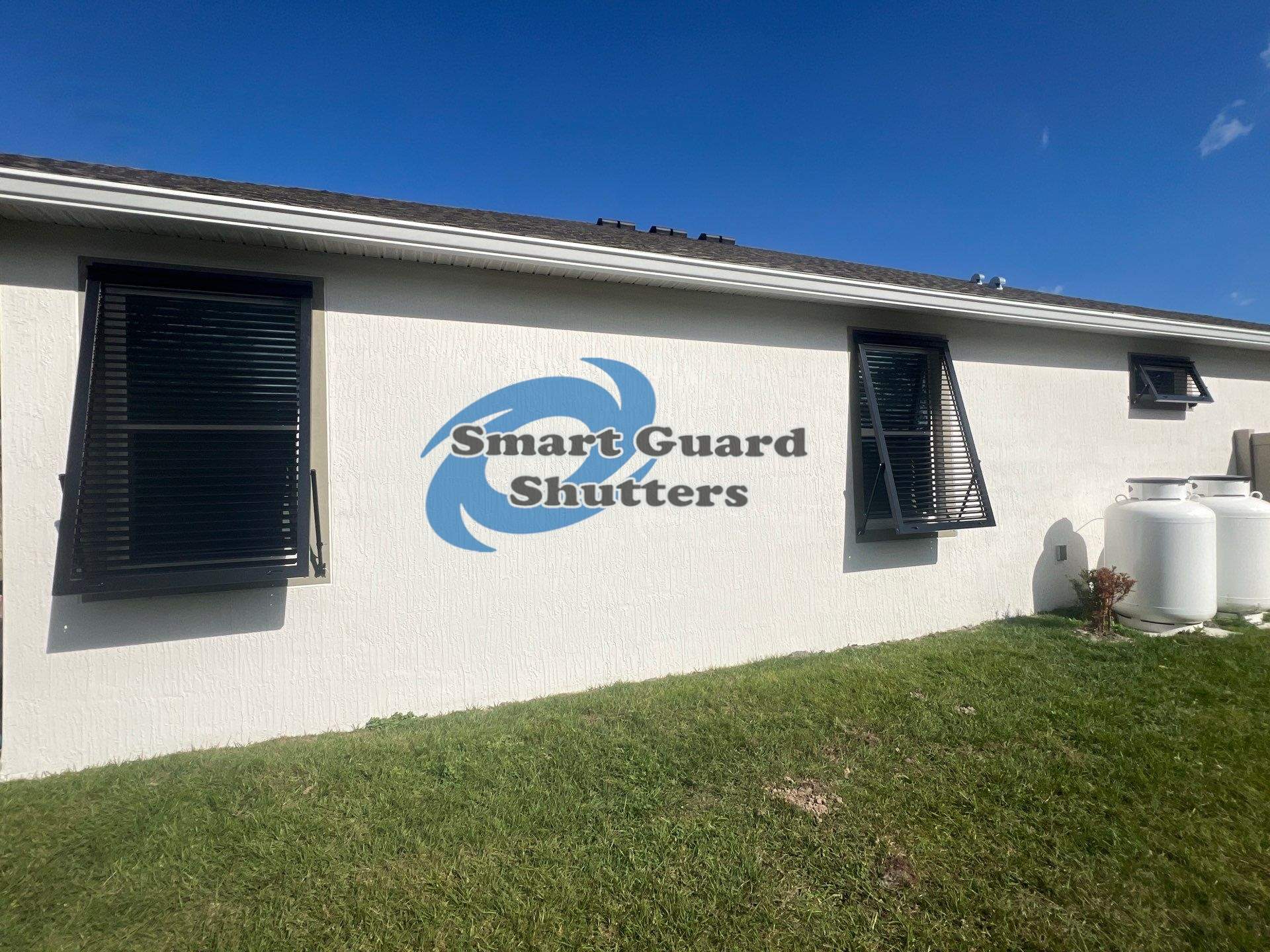 Impact Bahamas in MATTE Jet Black by Smart Guard Shutters
