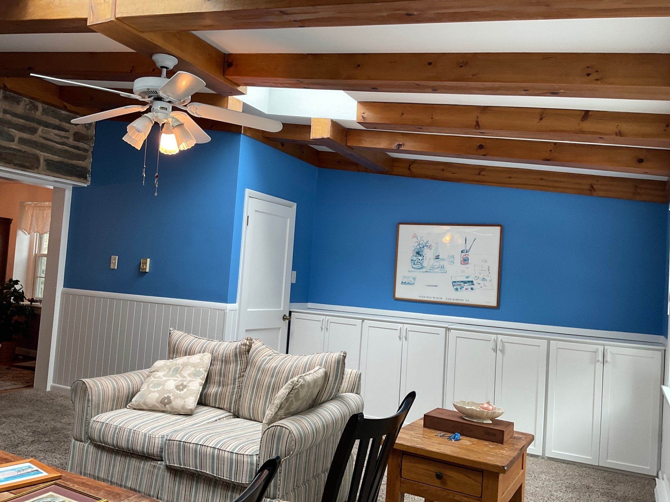 A Fresh Family Room Transformation with Sky Blue Walls by Groovy Hues