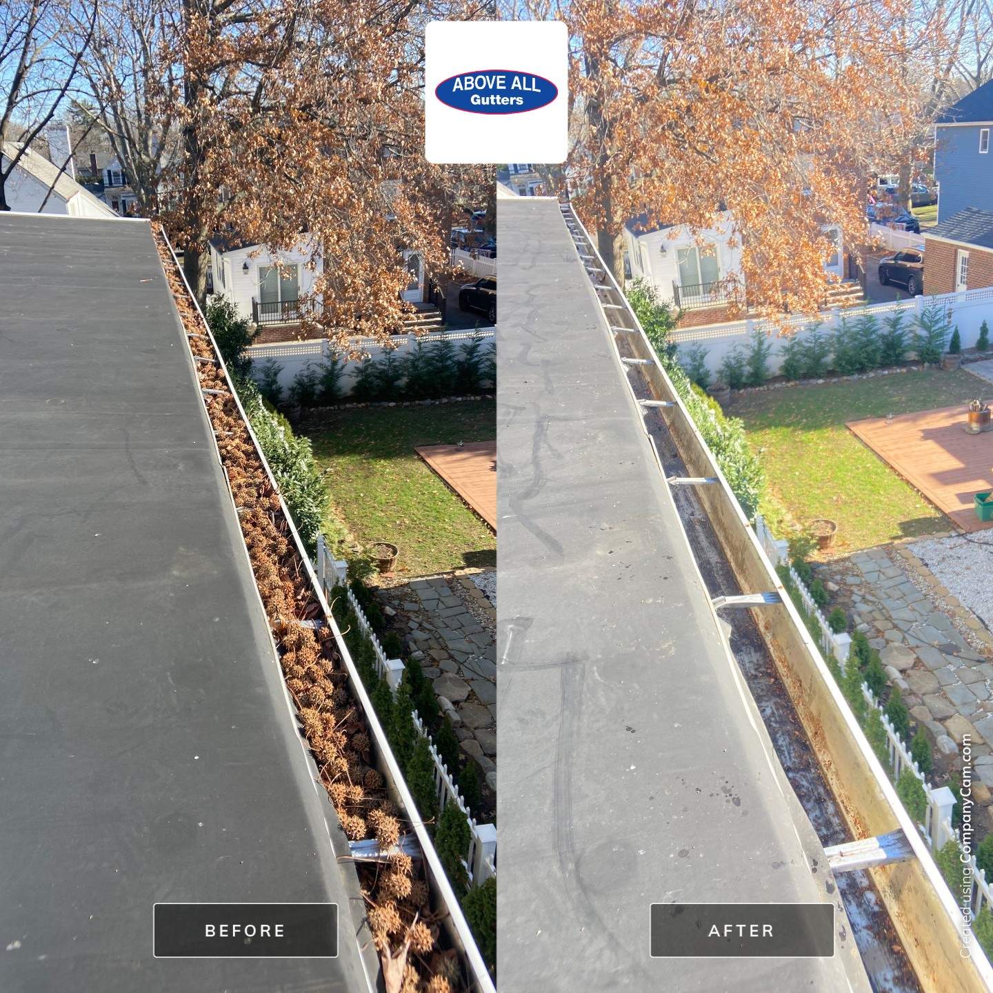 Gutters Clogged with Itchy balls by Above All Gutters