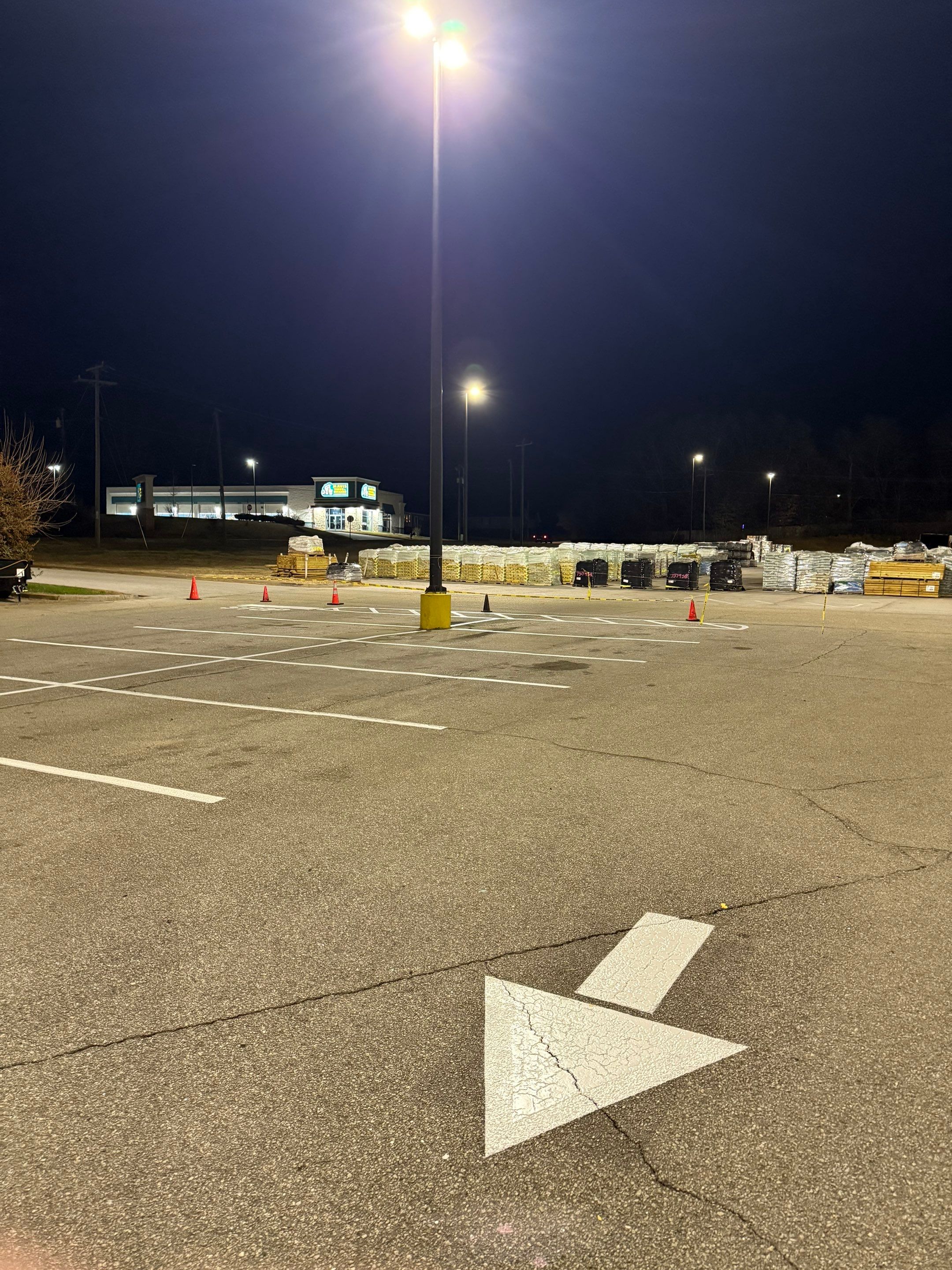 Parking Lot Re-stripe for Lowes by Spade Construction