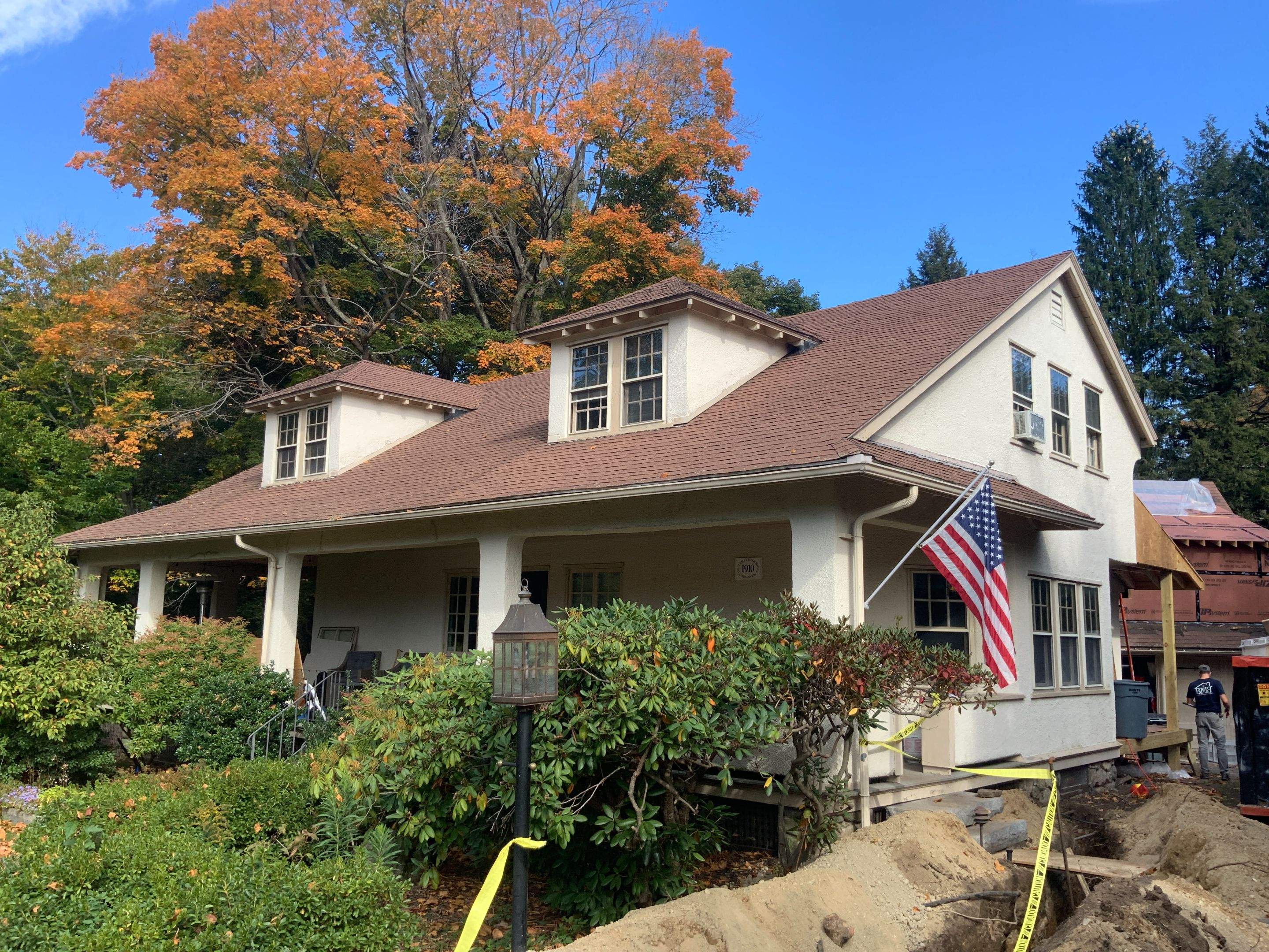 In progress: Exterior renovation in Wellesley MA by UBrothers Construction