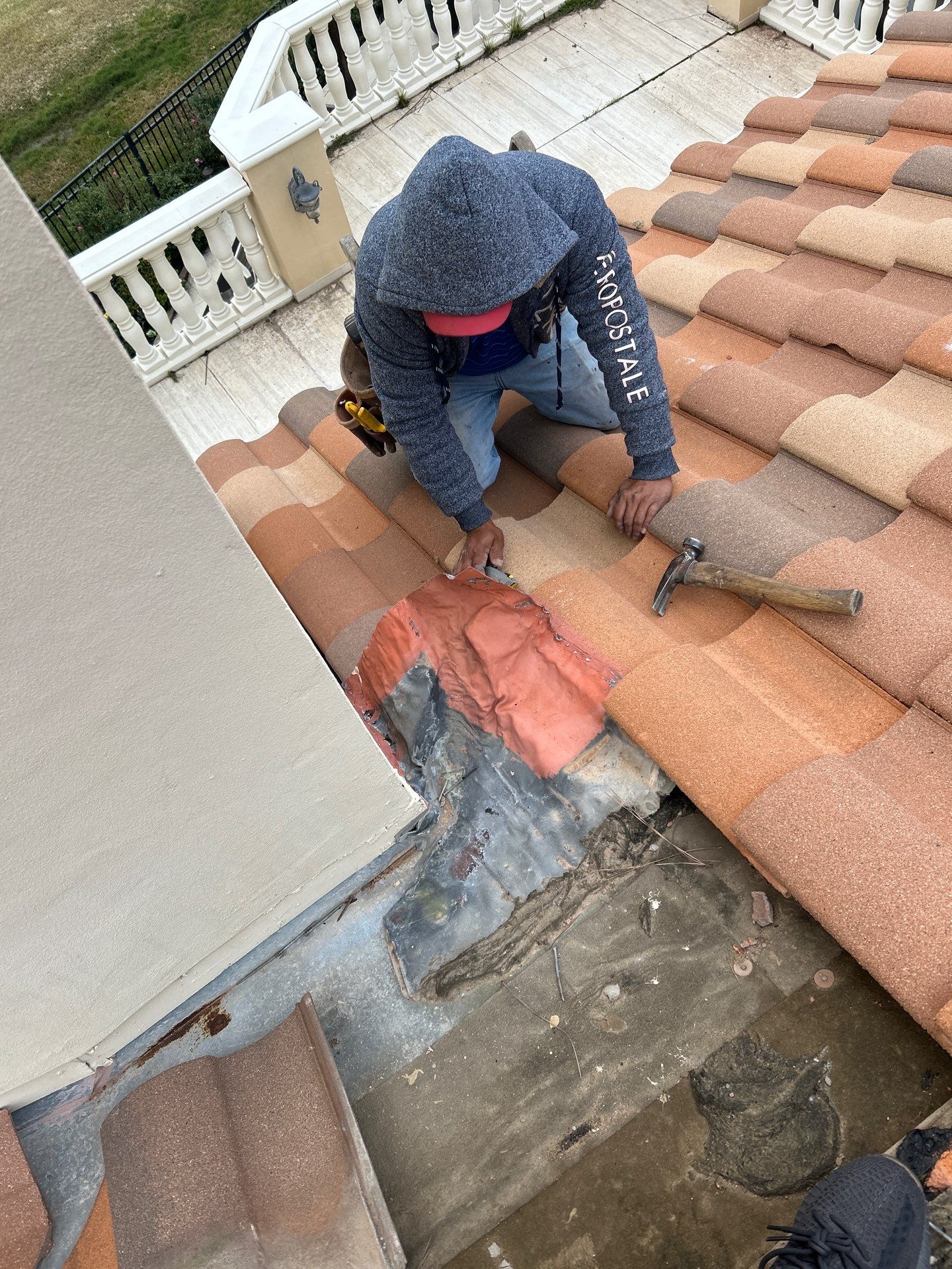 Residential Roofing Repair using tile by Roof Repair Company