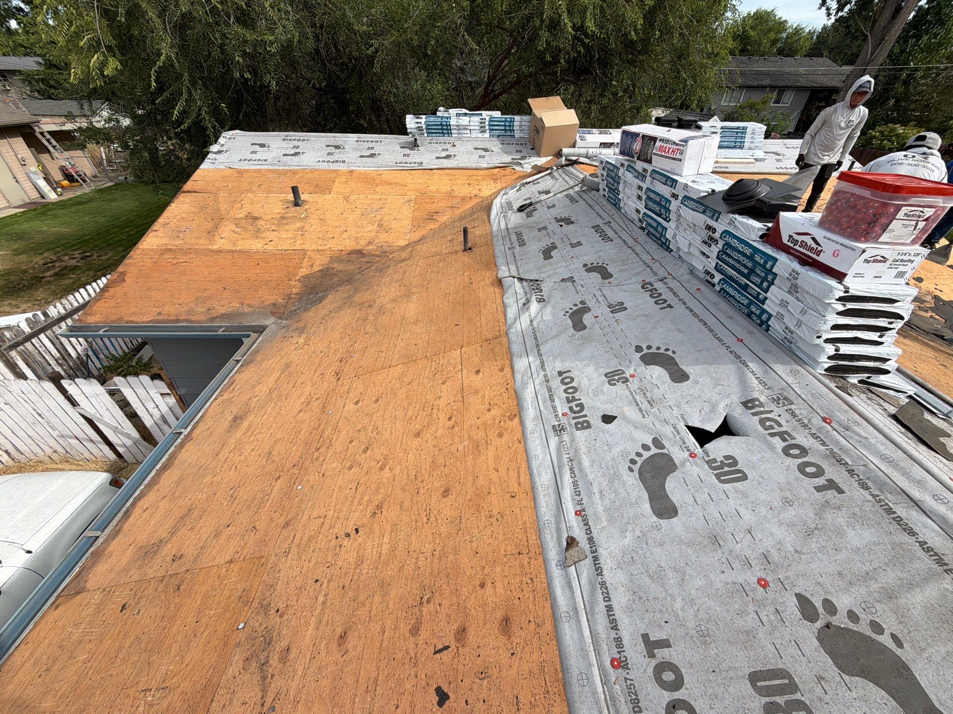 Residential Roof Replacement and Deck Repair in Boise by Olive Roofing