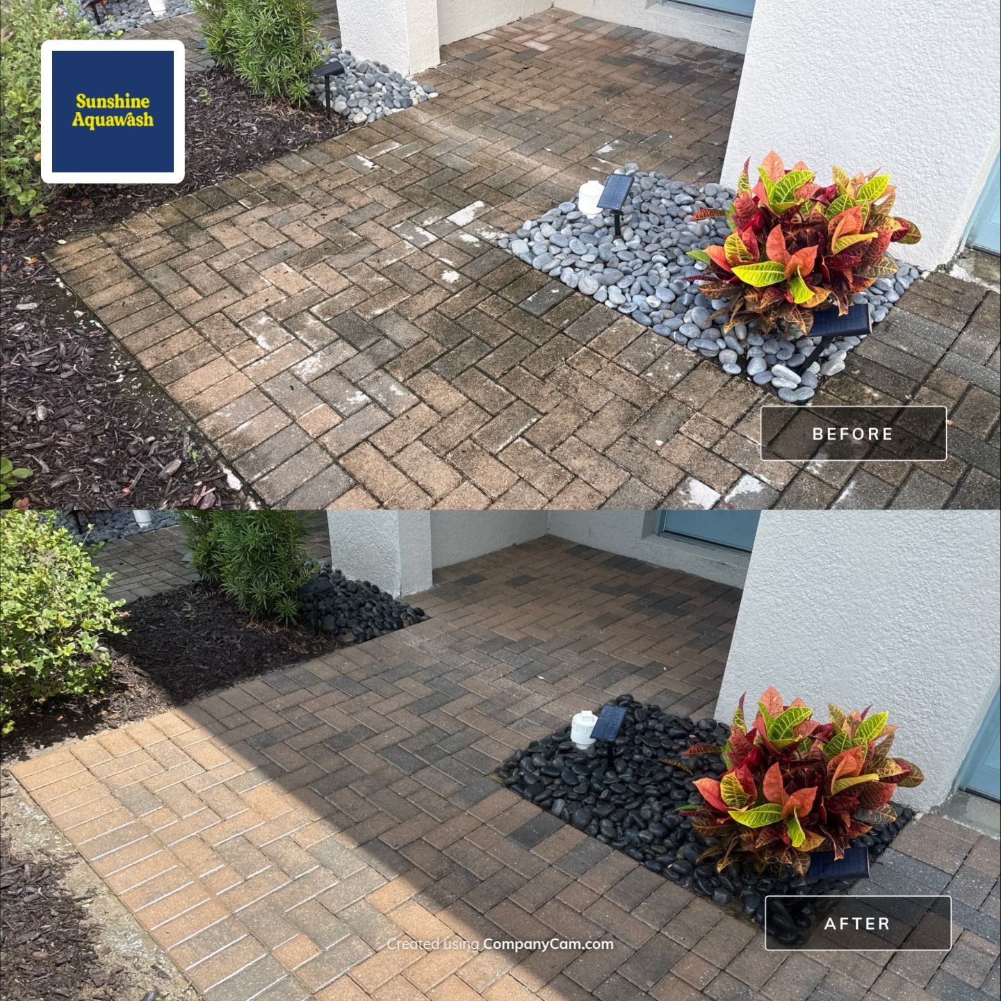 Paver Driveway & Sidewalk Cleaning in Trevesta β Palmetto, FL by Sunshine AquaWash