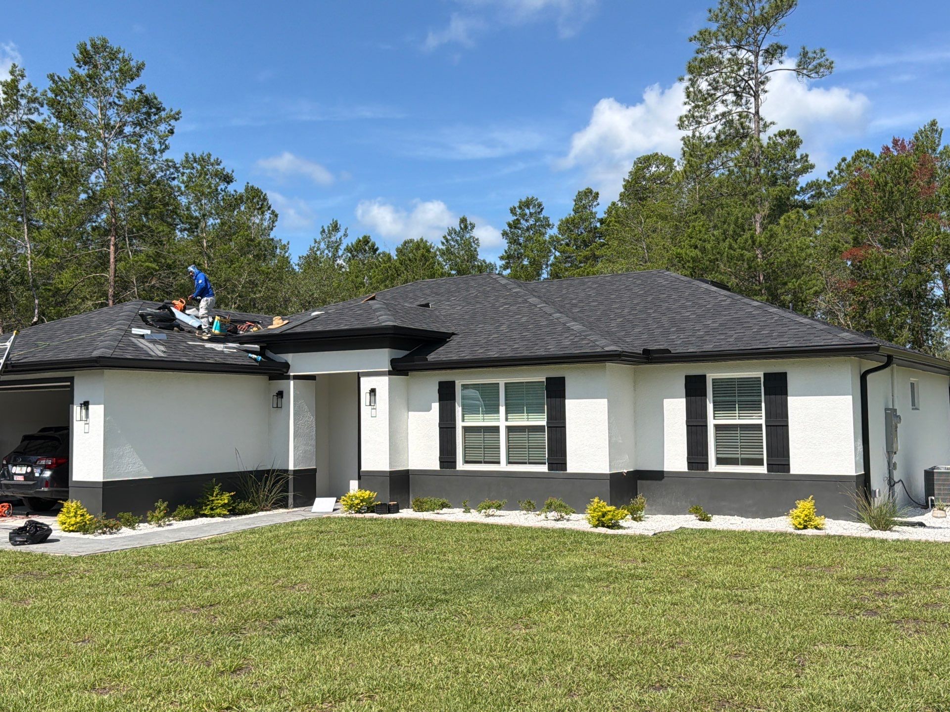 GAF Asphalt Shingle Roof Replacement with Skylight in Eustis by Fortified Roofing Solutions Corp.
