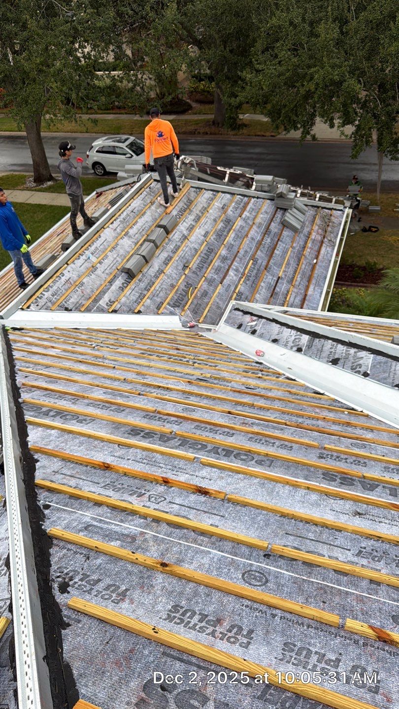 Complete Tile Roof Replacement and Structural Decking Repair in Orlando by Fortified Roofing Solutions Corp.