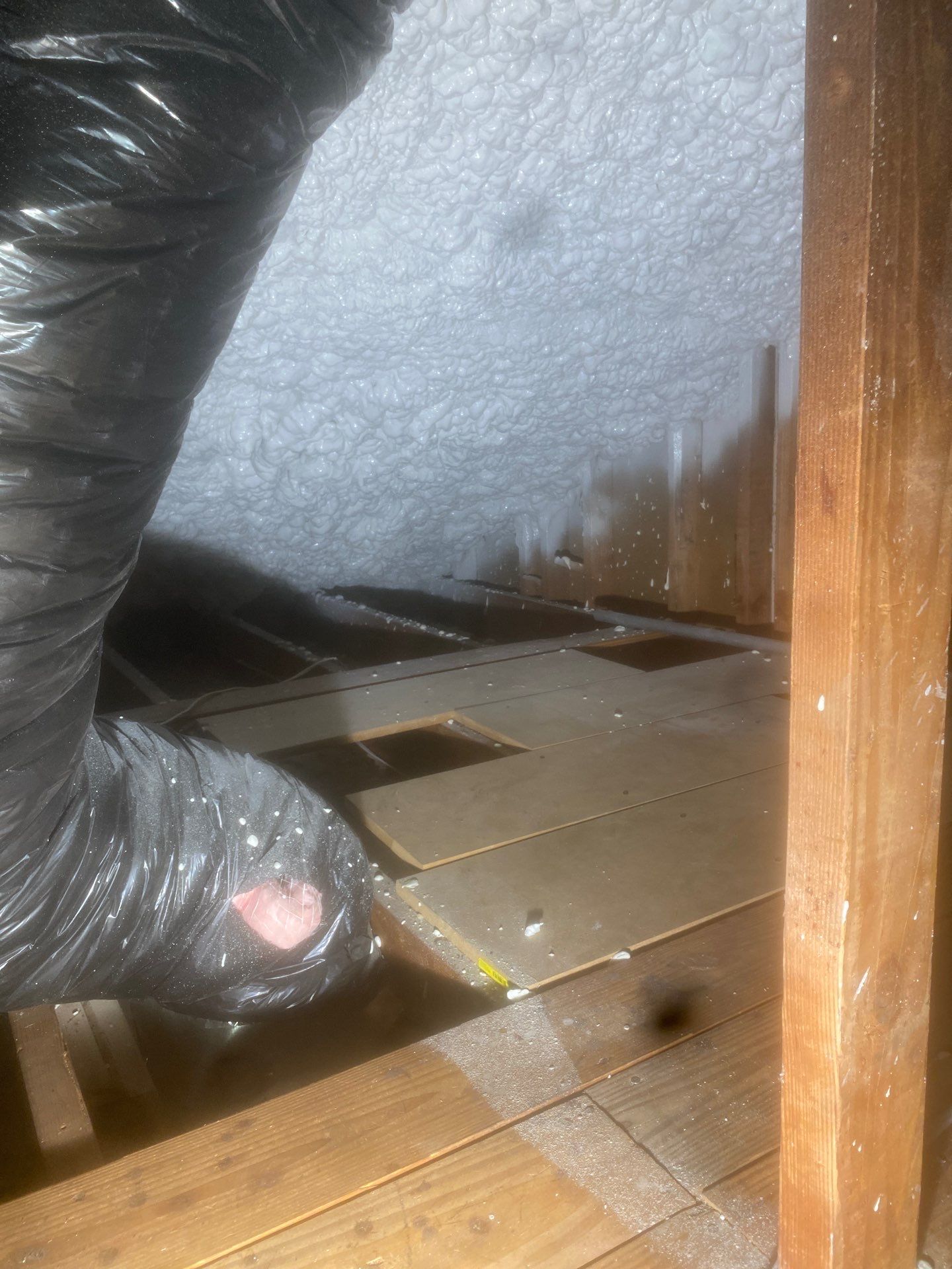 Basement Exterior Walls using Crawl Space Liner by NYS Foam & Energy