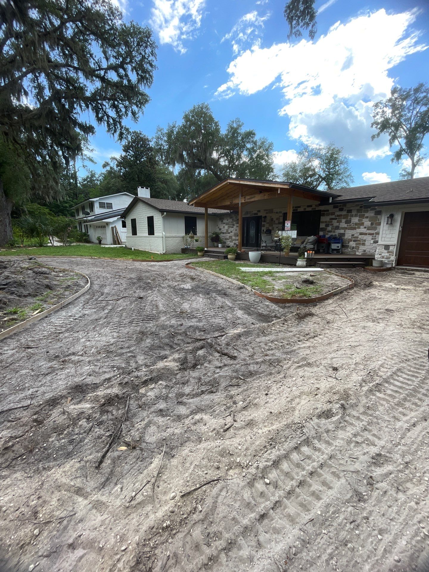 Concrete Driveway Replacement and Expansion in Orange Park by Burlington Concrete & Asphalt Inc