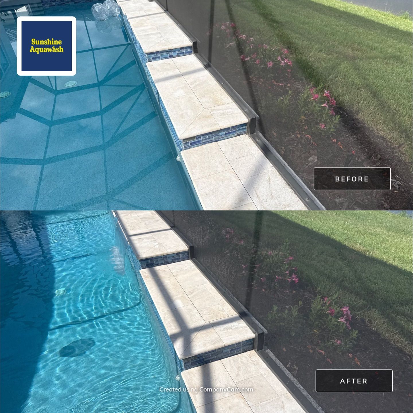 Paver Pool Deck Cleaning in Esplanade at Artisan Lakes – Palmetto, FL by Sunshine AquaWash