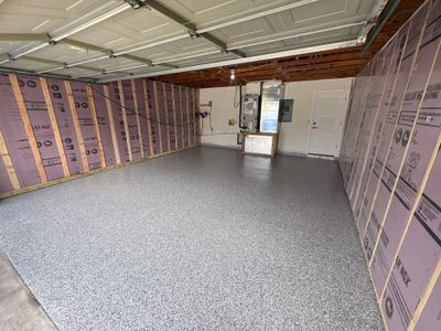 Gravel Flake Epoxy Garage Floor Installation in Brandon, Florida