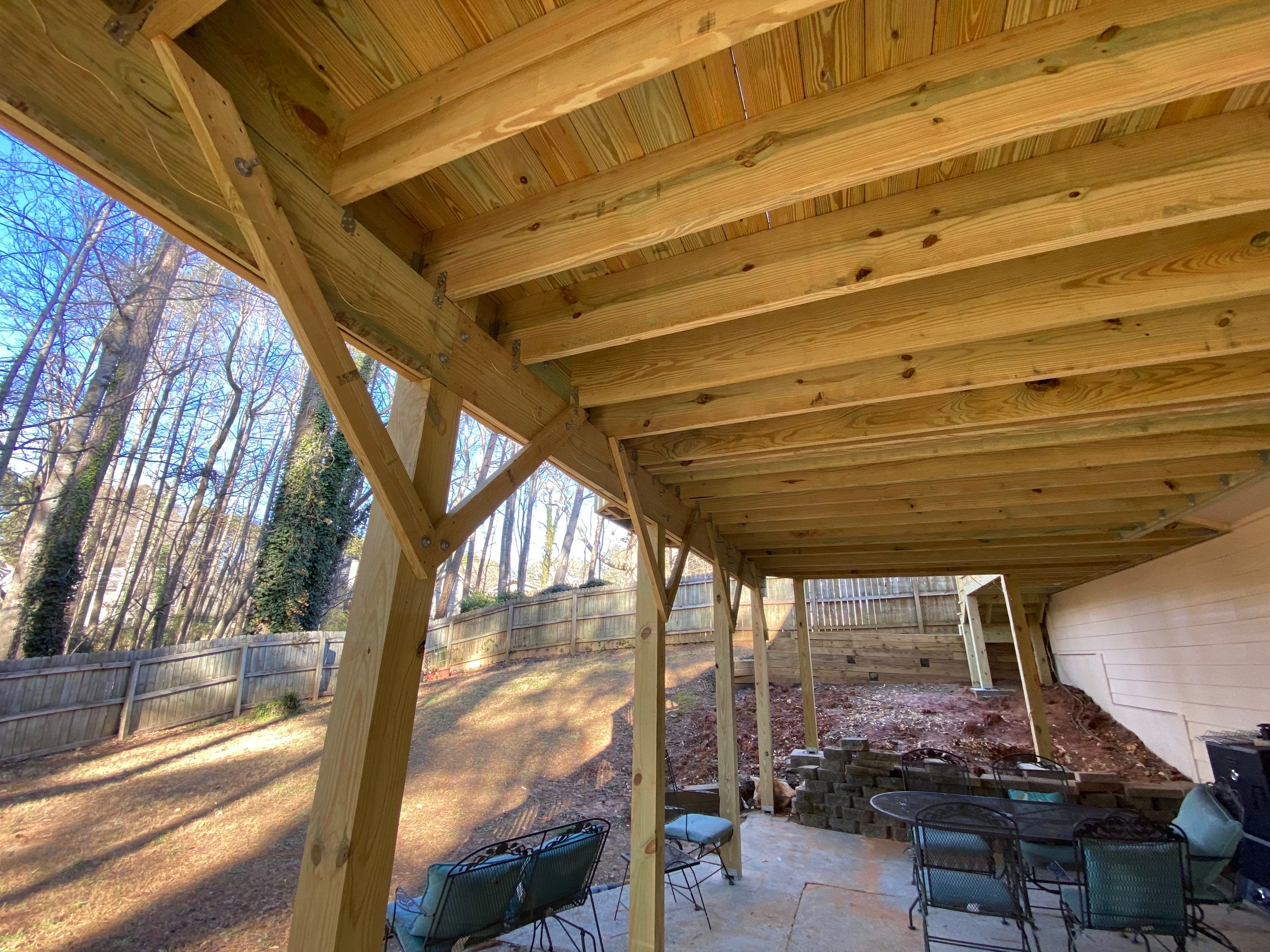 Elevated Pressure-Treated Wood Deck Replacement and Staircase in Duluth by Swift Home Renovations