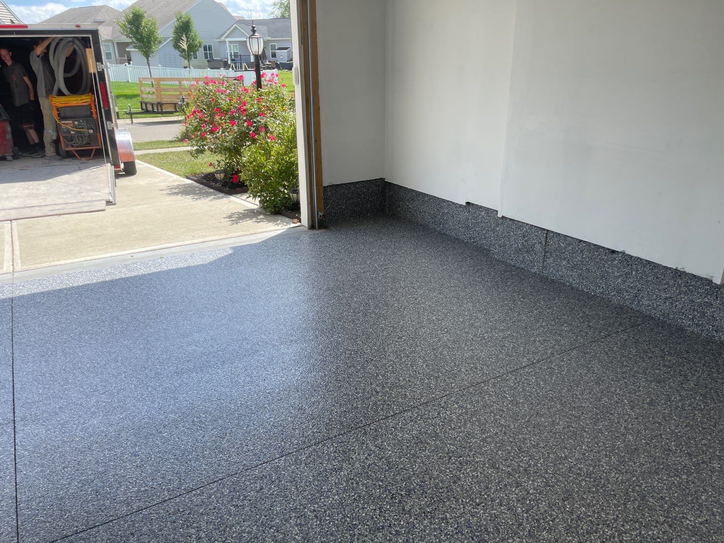 Garage Floor using Galaxy Blue by Your1DayFloor.com