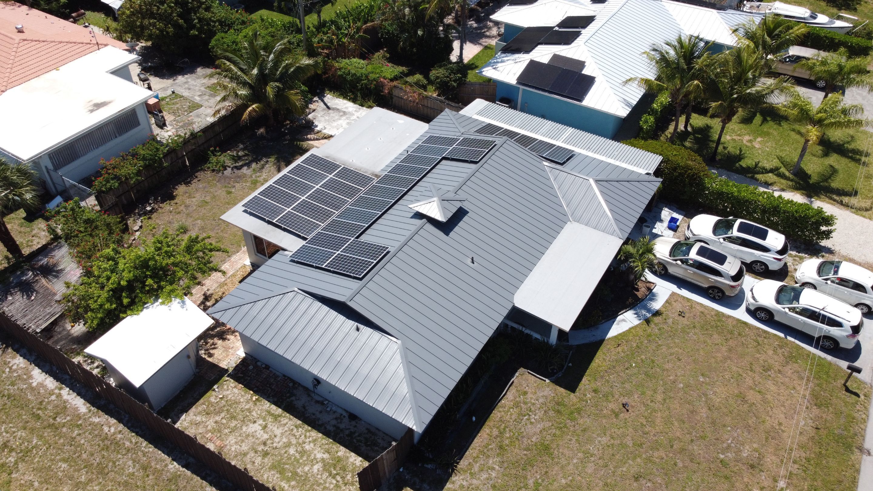 Residential Roofing Installation using 1" Nail strip metal roof by BLUES BROTHERS CONSTRUCTION CORP