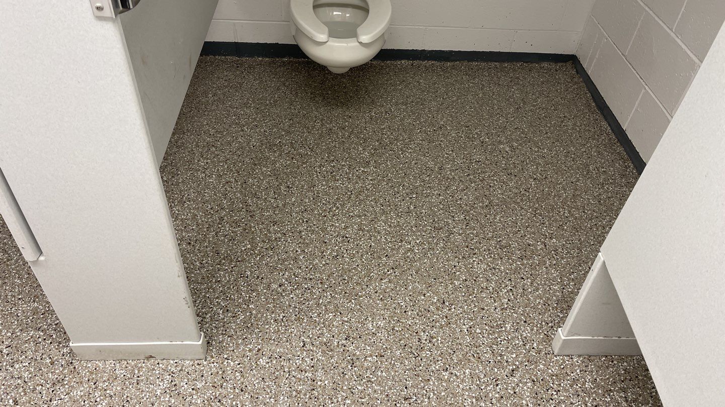 Park Restroom Floors using Pebble Beach by Your1DayFloor.com