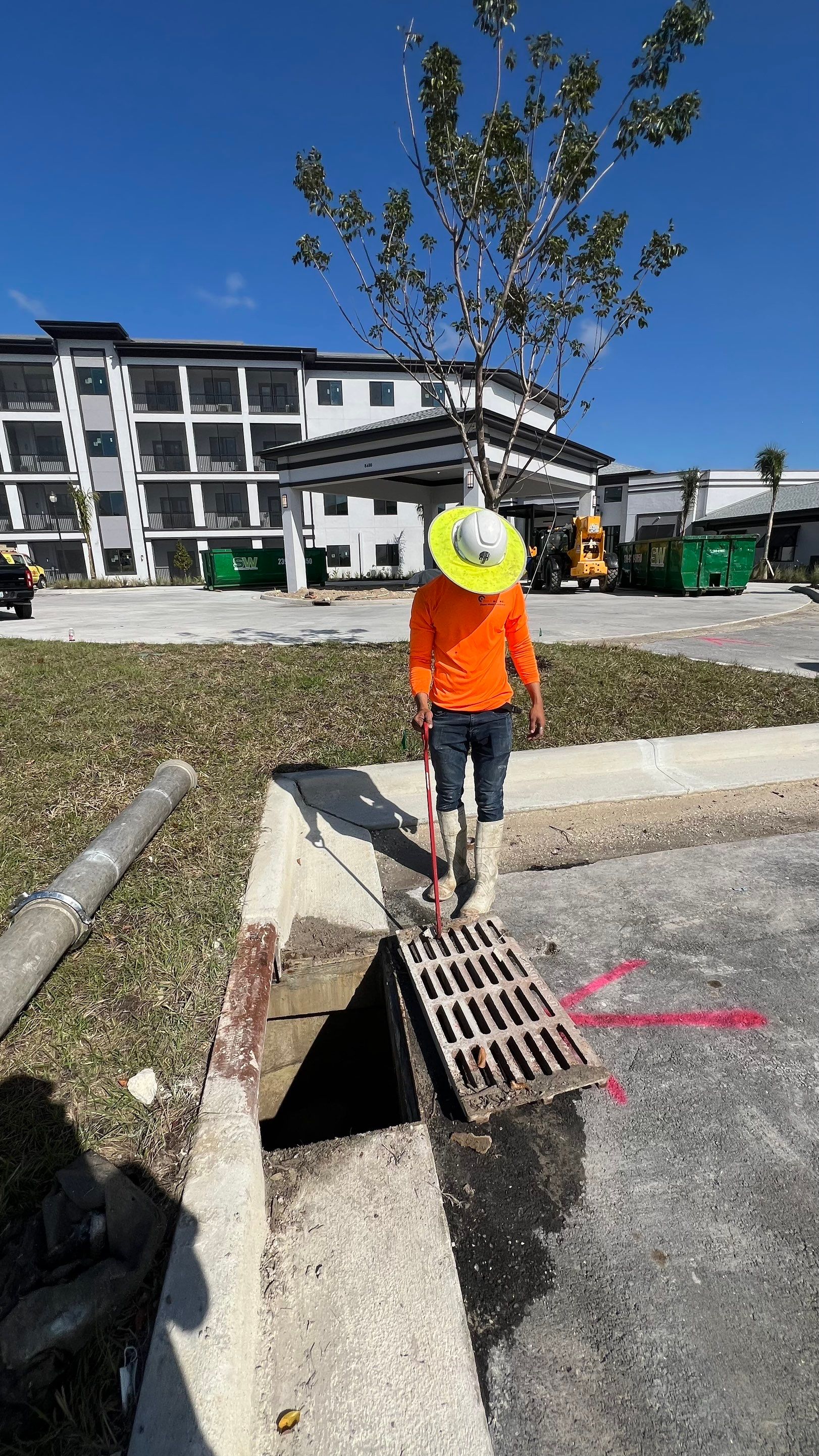 New Construction Stormwater Catch Basin Cleaning by APS Power & Water