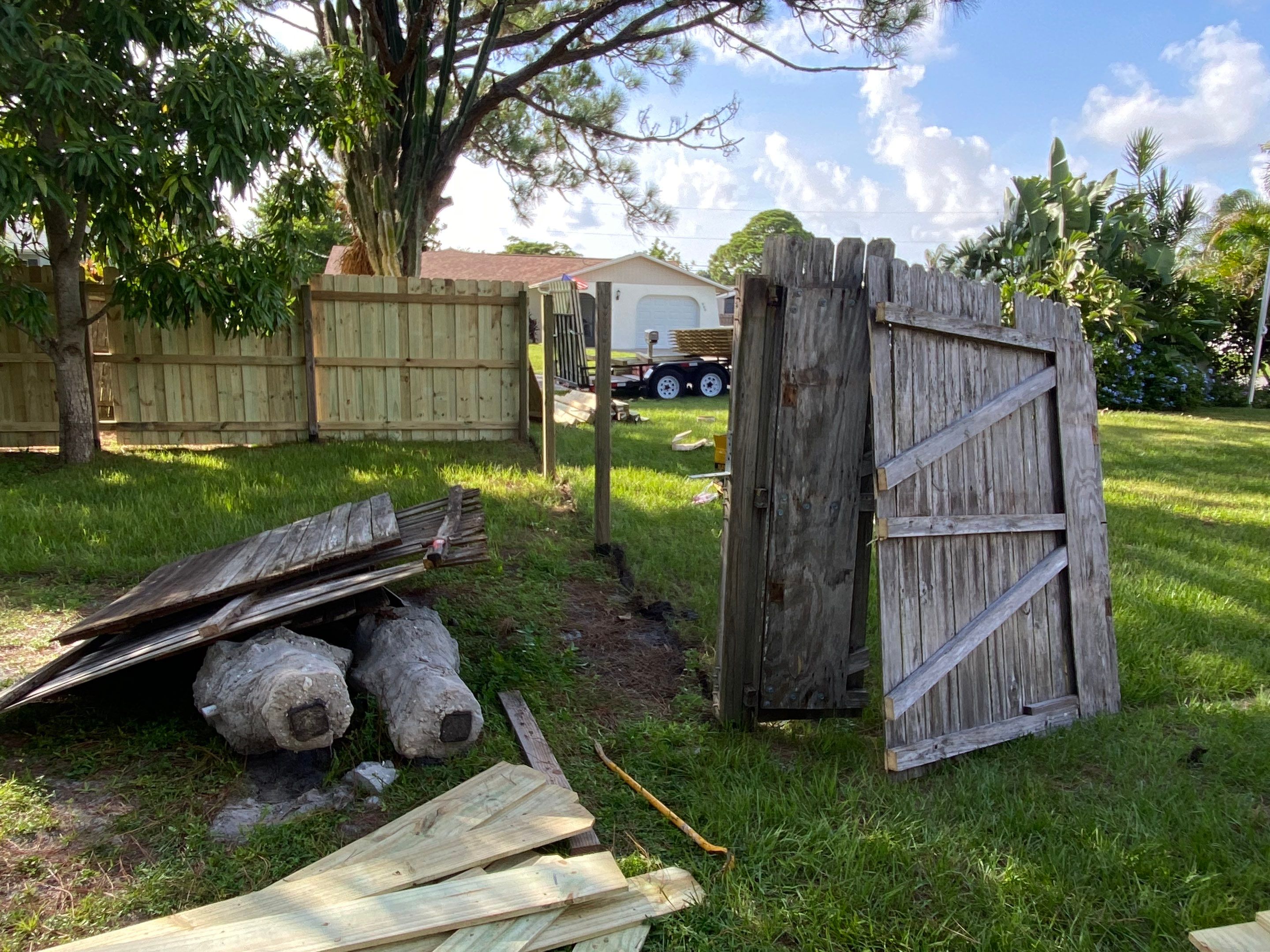 Wood Fence Installation using Board on Board Wood Fence by Asap fence and gates, LLC