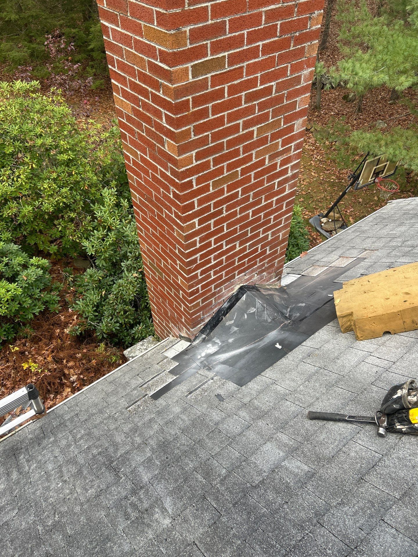 North Andover Chimney Flashing Repair with Lead Installation by Mighty Dog Roofing of Greater Middlesex County