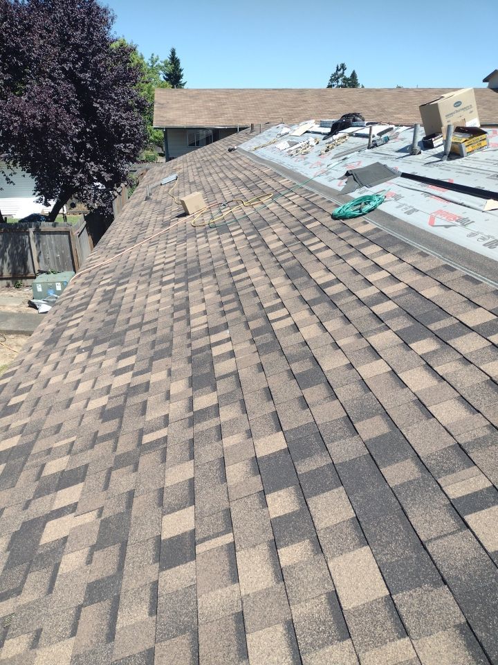 Residential Roofing Installation using IKO Dynasty (Color: Brownstone) by Orezona Building & Roofing Company, Inc.