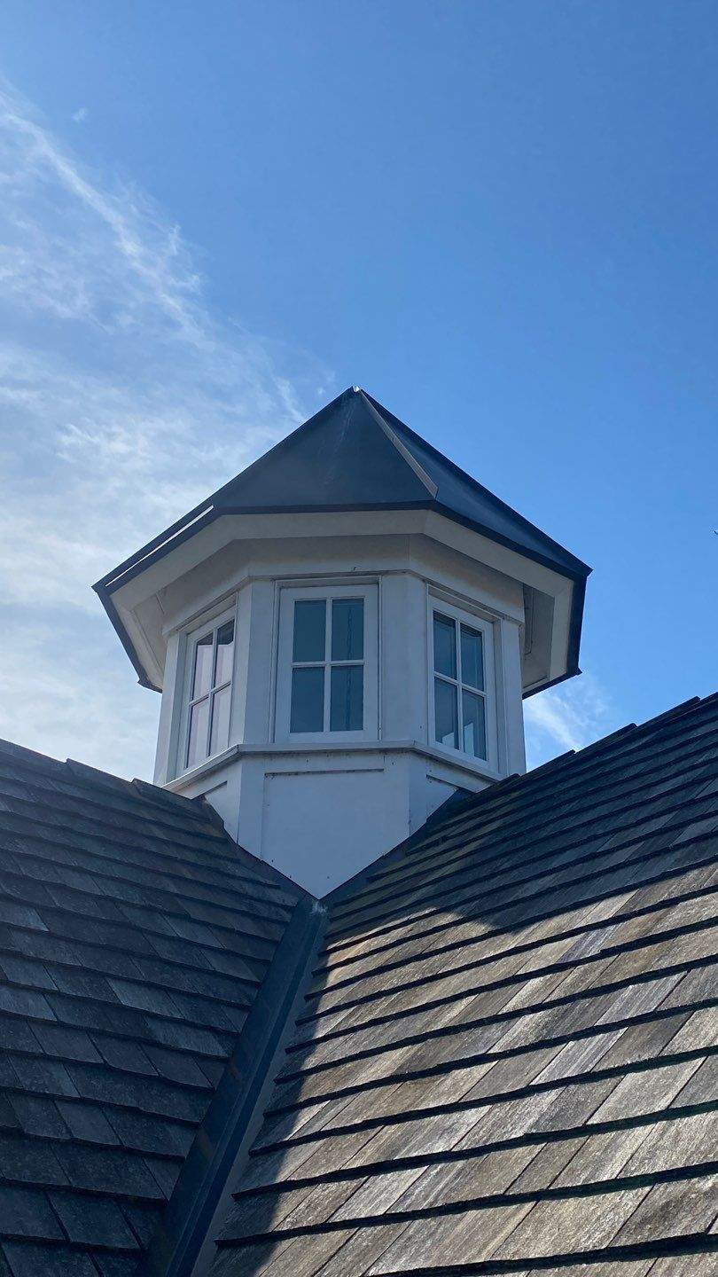 Cedar Shake Roof Replacement with Half Round Gutter Installation by Custom Installations