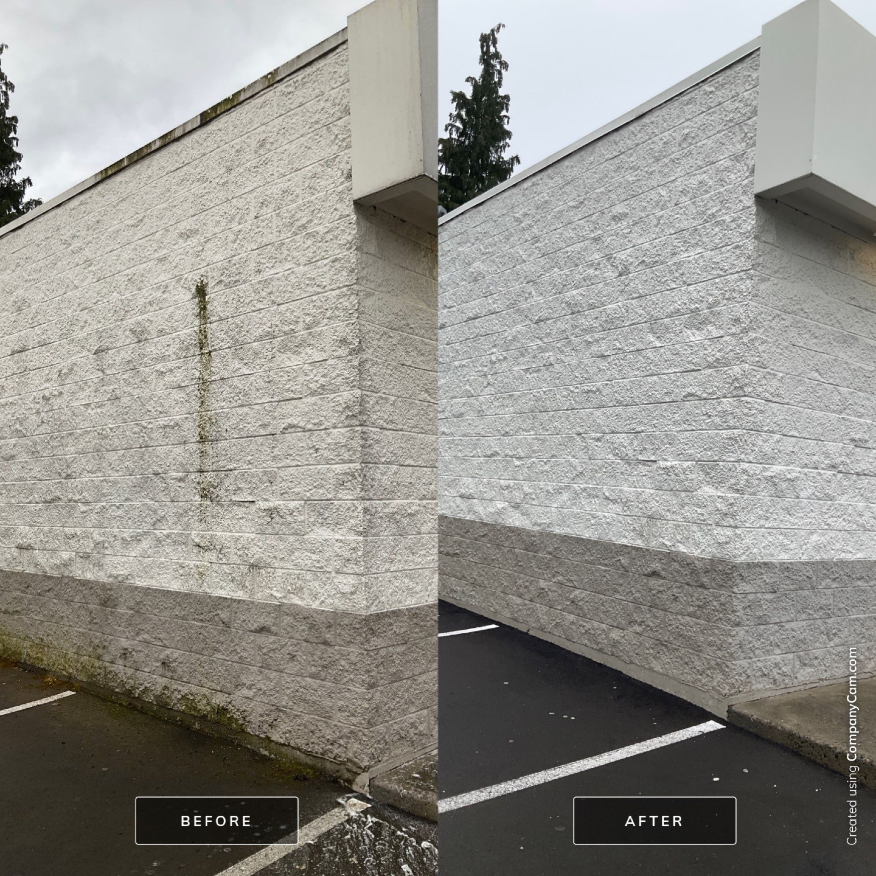 Store wash using Soft wash solution by Willamette Outdoor Wash LLC