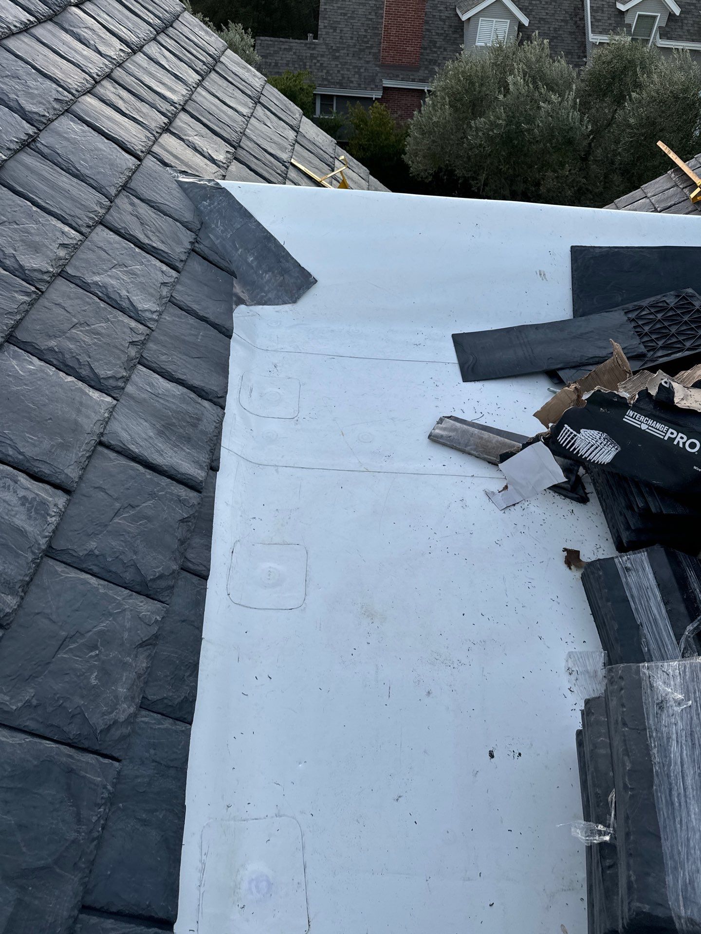 Residential Roofing Installation using Slate by Acker Roofing
