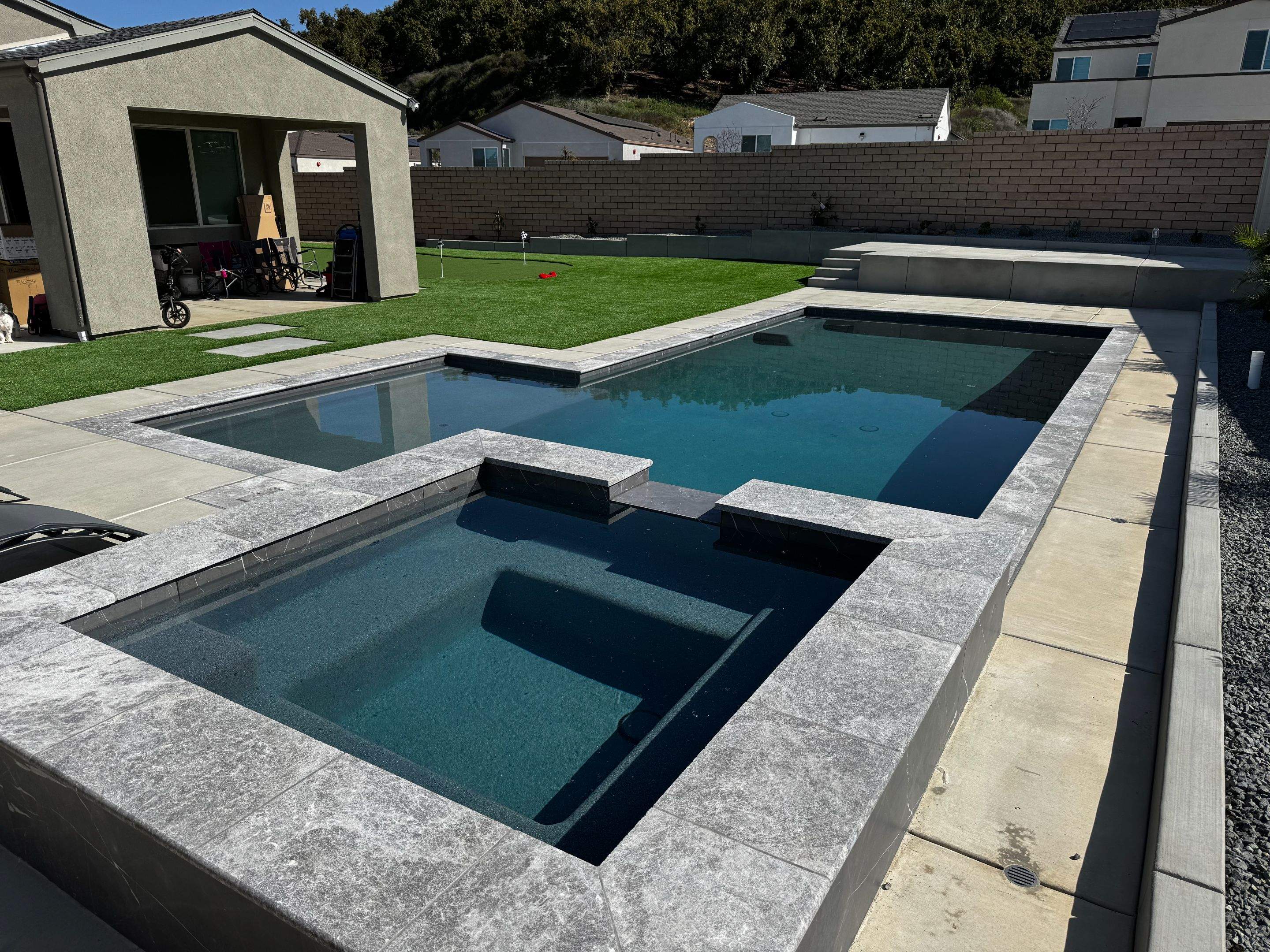Pool and spa by Premier Pools and Spas Temecula