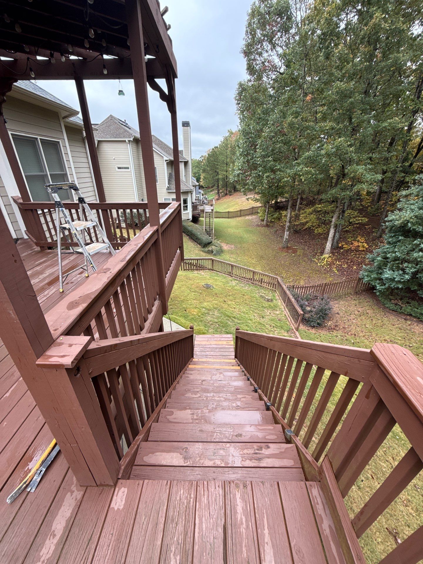 Multi-Level Deck Replacement With Custom Pergola In Woodstock by Swift Home Renovations 