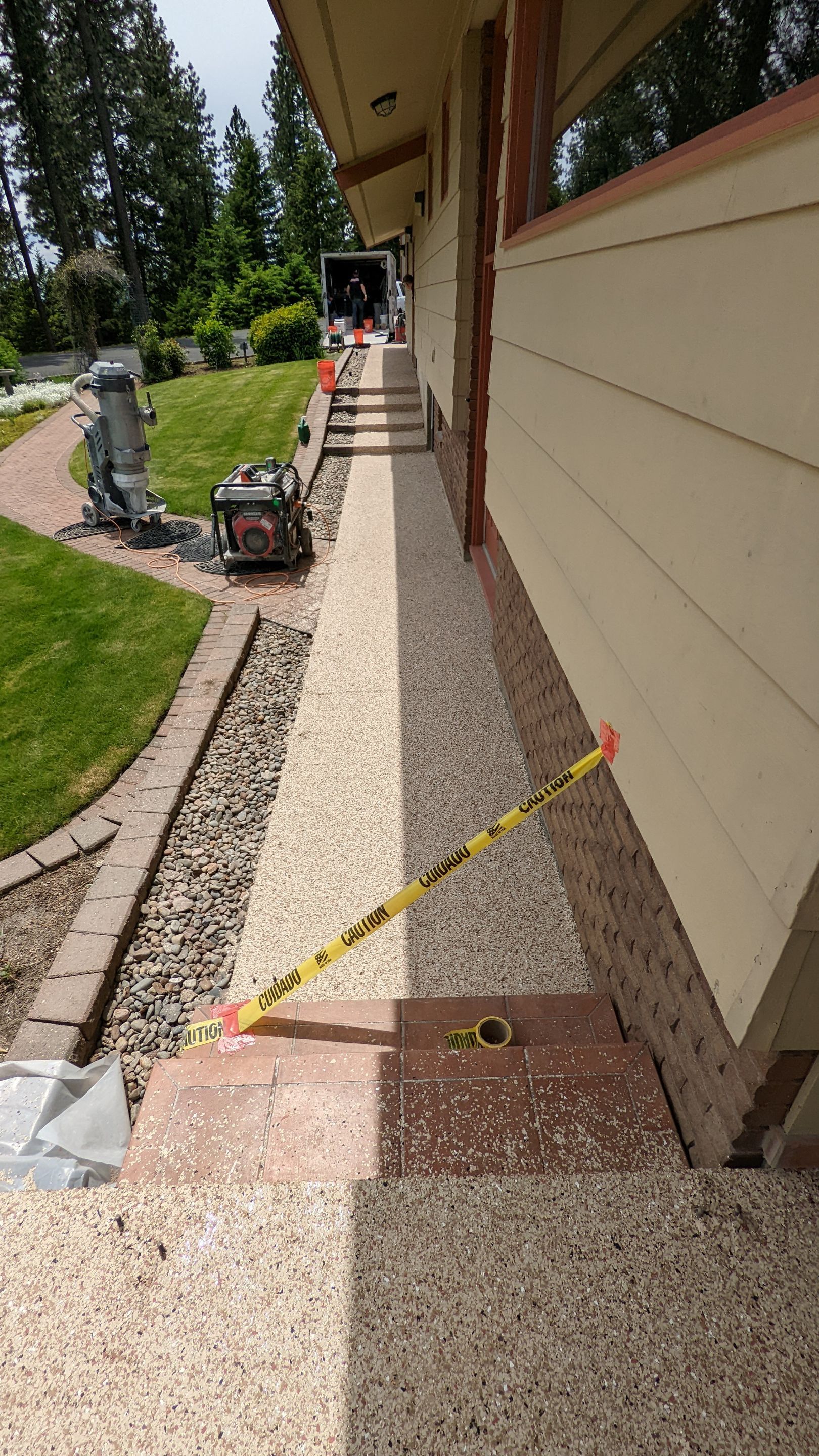 Patio Transformation using Pecan by Croc Coatings, LLC
