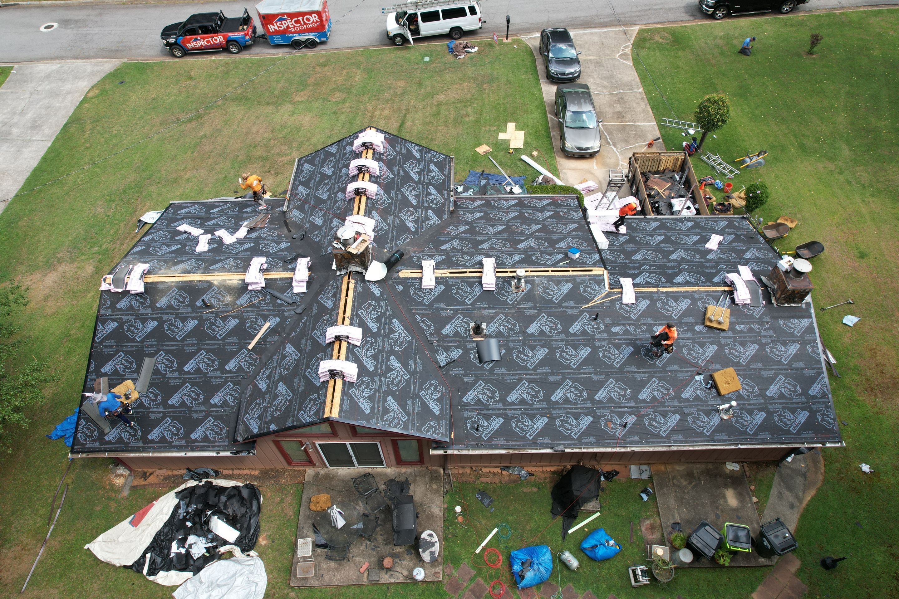 Residential Roofing Installation using Owens Corning by Inspector Roofing and Restoration