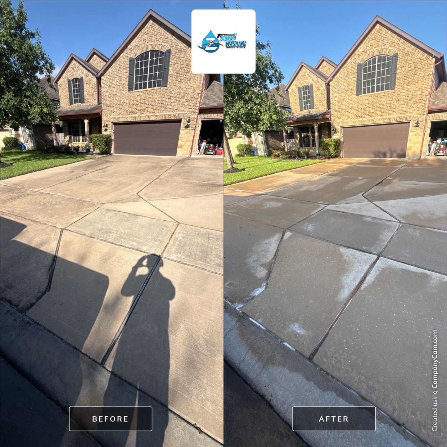 Professional Concrete Driveway and Sidewalk Pressure Washing in Rosenberg by Zeal Power Washing