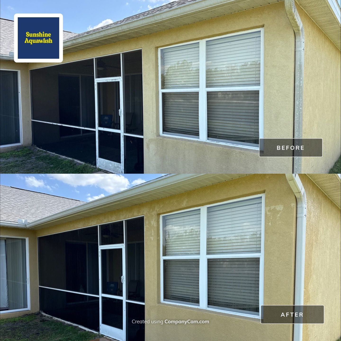 Driveway & Rear Wall Soft Wash | Lexington Community | Parrish, FL | Sunshine AquaWash by Sunshine AquaWash