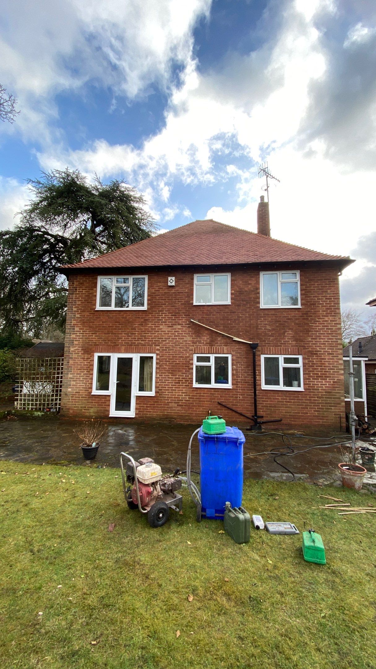 Roof Cleaning and Biocide Treatment using Honda 15lpm Low Pressure Washing Machine by Ges Exterior Cleaning ltd