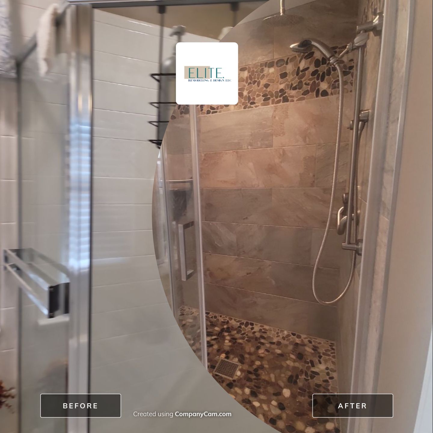 Holly Springs Stunning Shower Remodel by Elite Remodeling and Design LLC