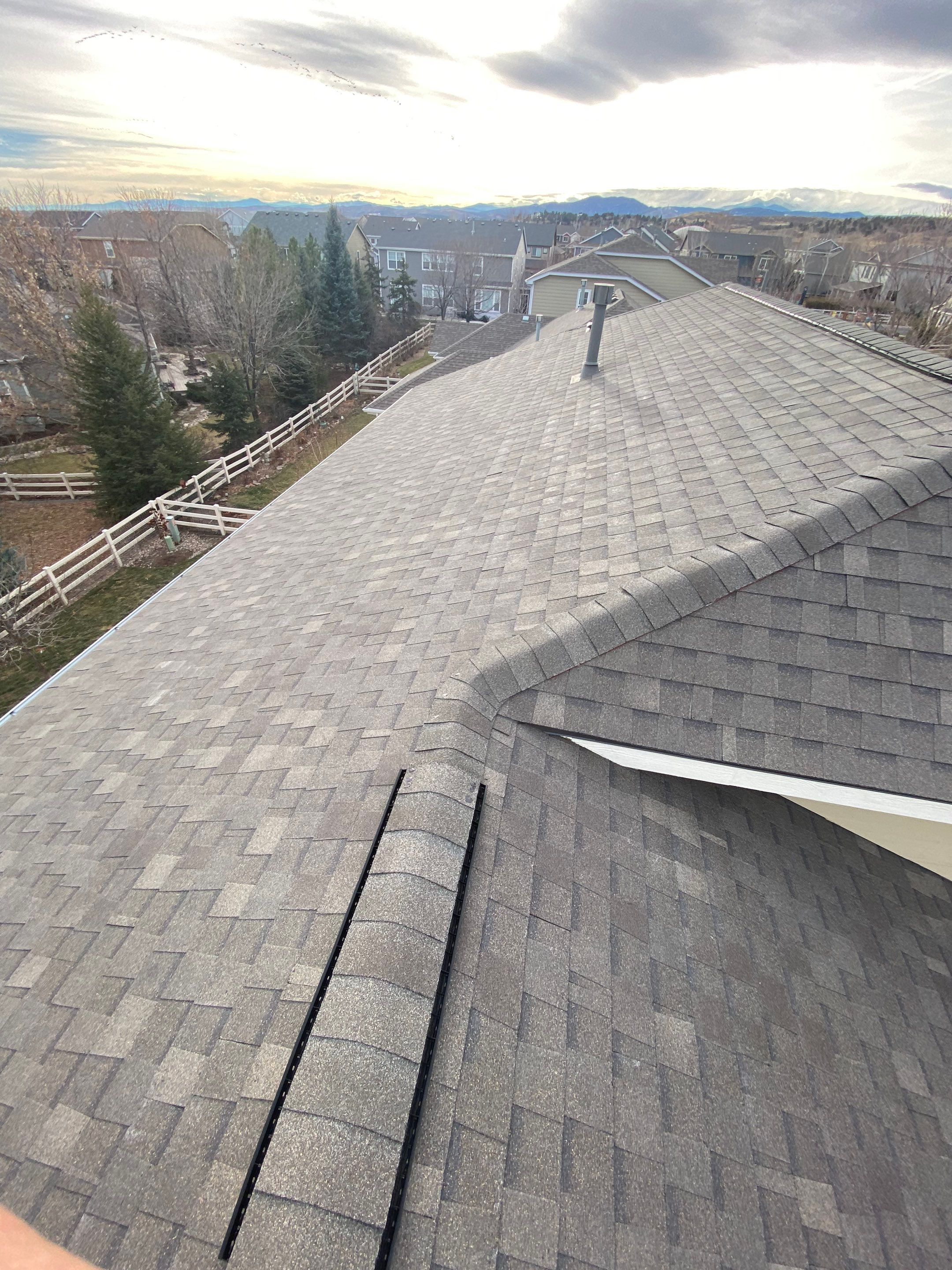 Resdiental Hail Damage Roof Replacement using Atlas Pinnacle Class 4 Impact Resistant "Weathered Wood" color by Black Belt Roofing
