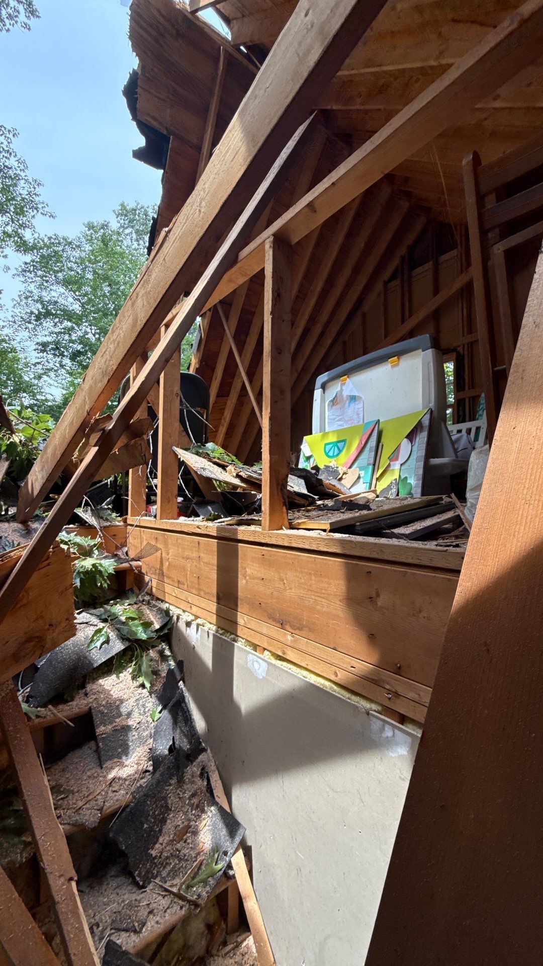 Storm Damage Mitigation and Structural Drying After Tree Impact in Raleigh by One Team Restoration