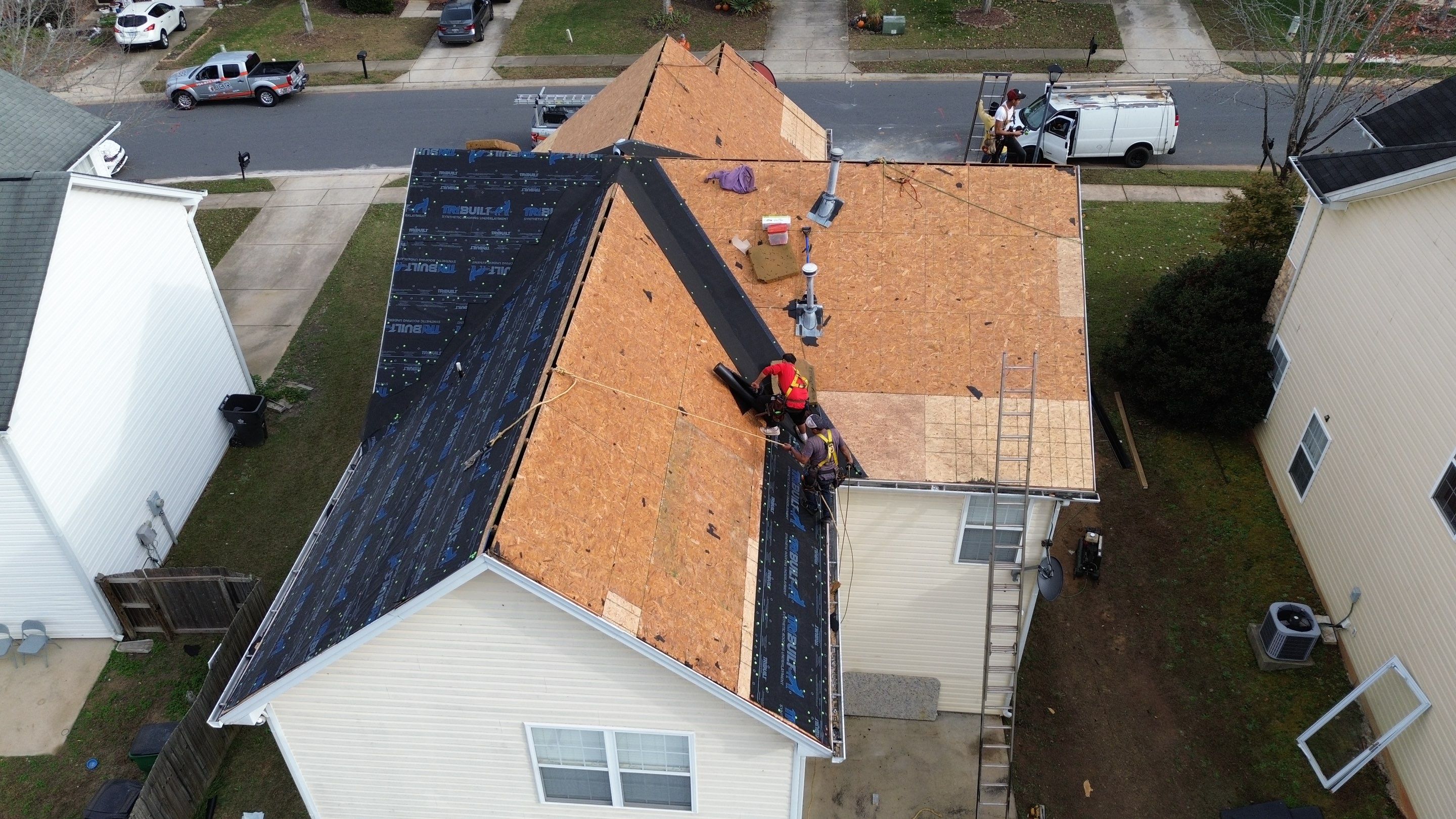 Roof replacement by wind damage by Just Brilliant Restoration JBR