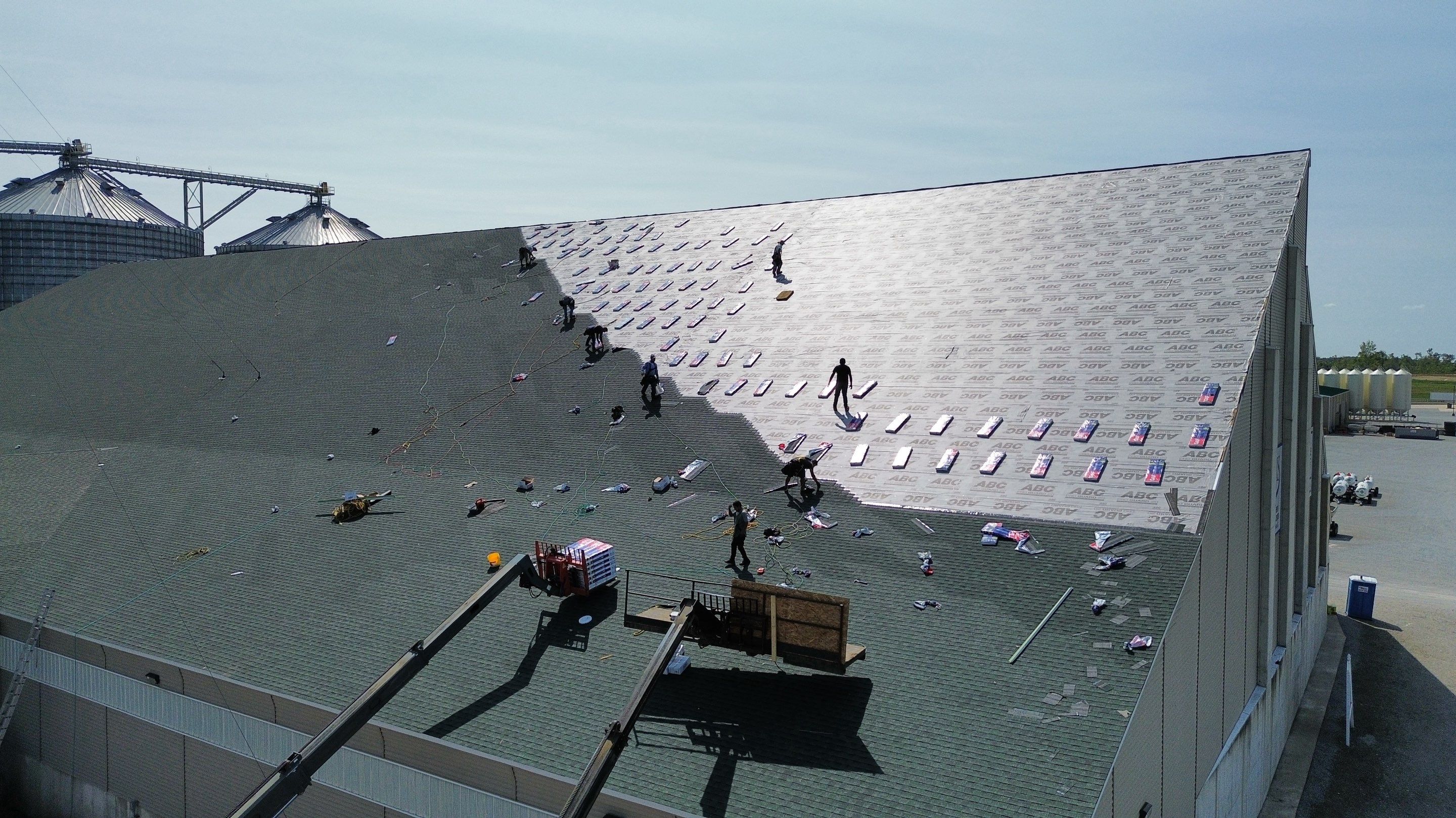 Commercial Roofing Installation using Timberline HDZ Shingles - Hunter Green by RoofX 