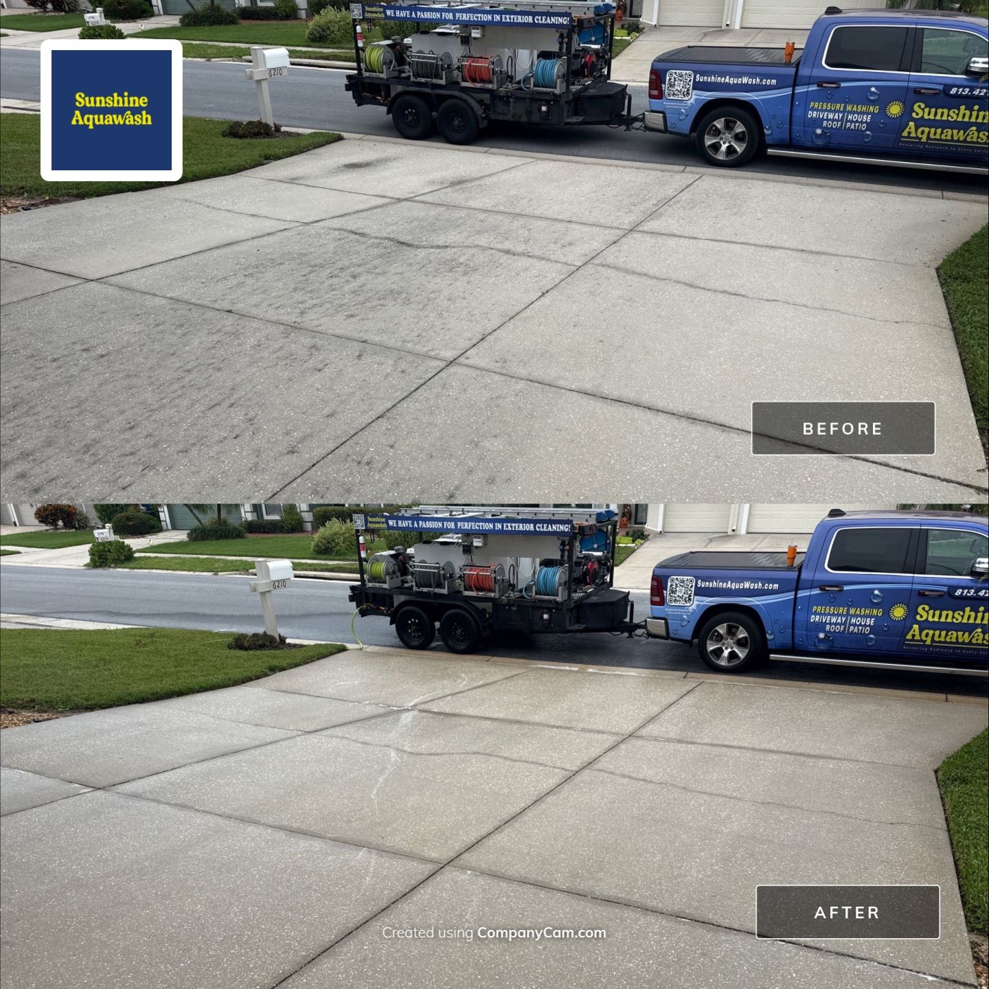 Driveway Cleaning in Palmetto FL by Sunshine AquaWash
