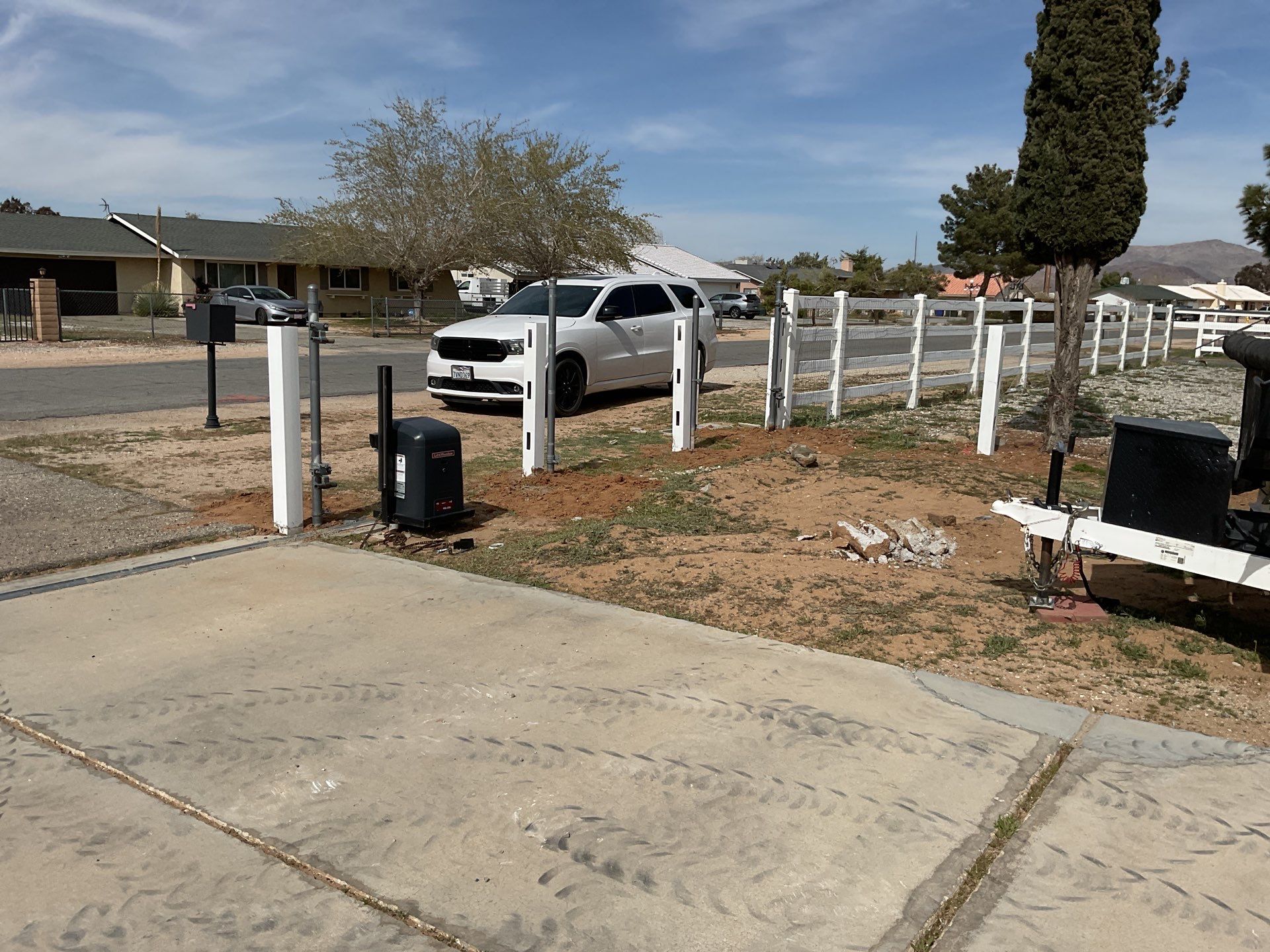 Fence Installation using Ranch Style Vinyl by Fence Guys Inc.