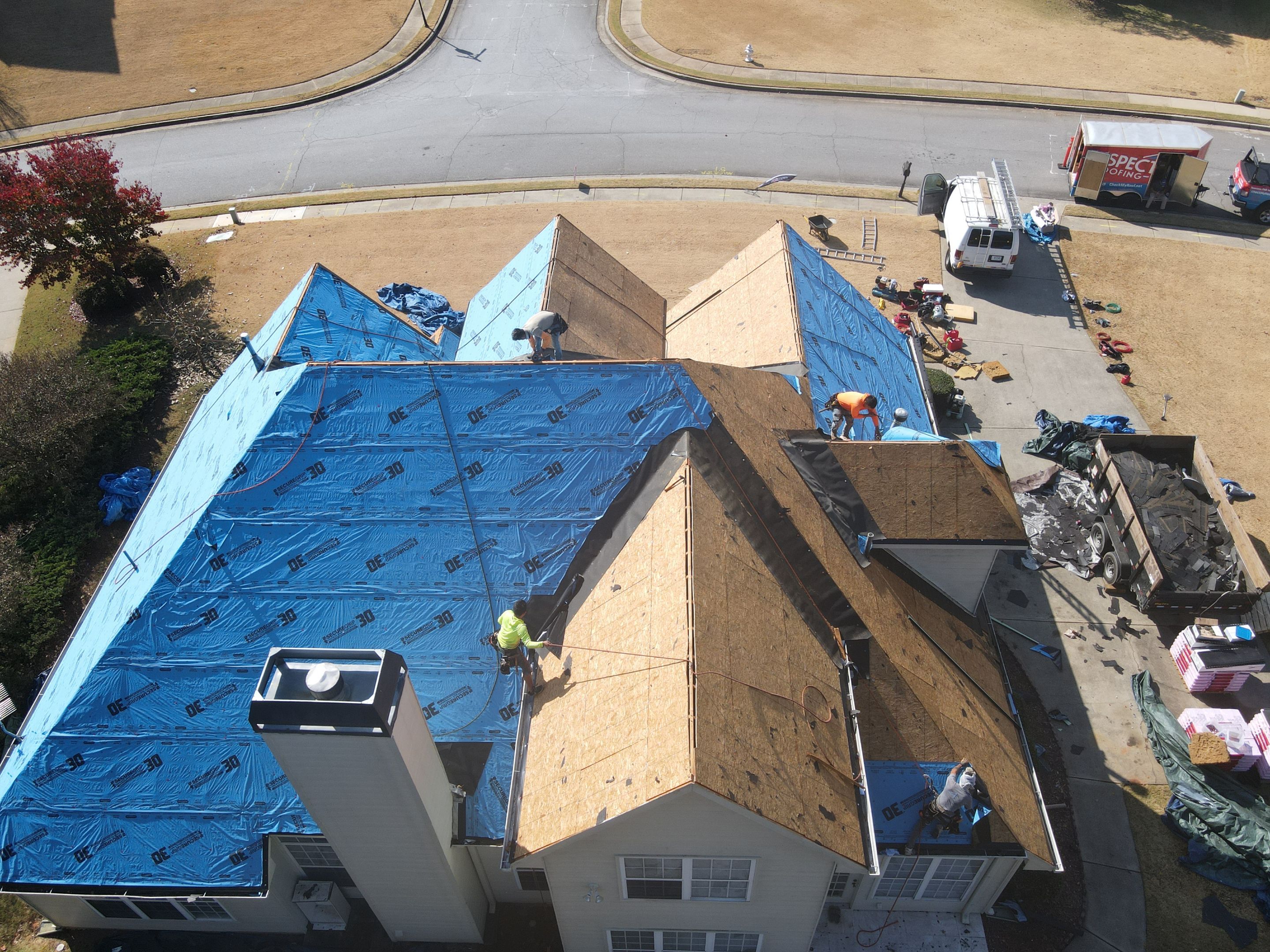 Residential Roofing Installation using Owens Corning by Inspector Roofing and Restoration