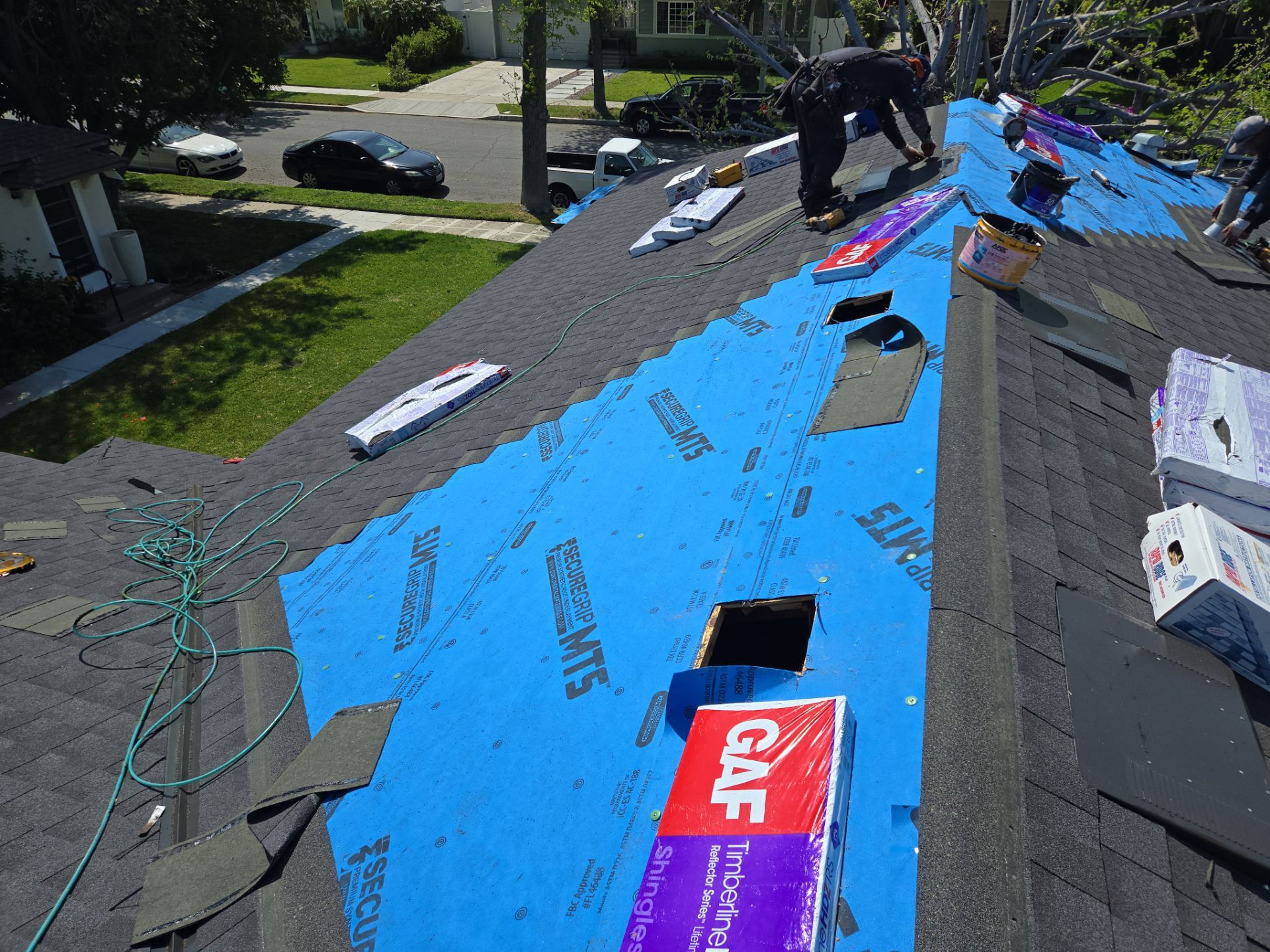 Residential Roofing Installation using Owens Corning Duration Cool Shingles by Hull Brothers Roofing