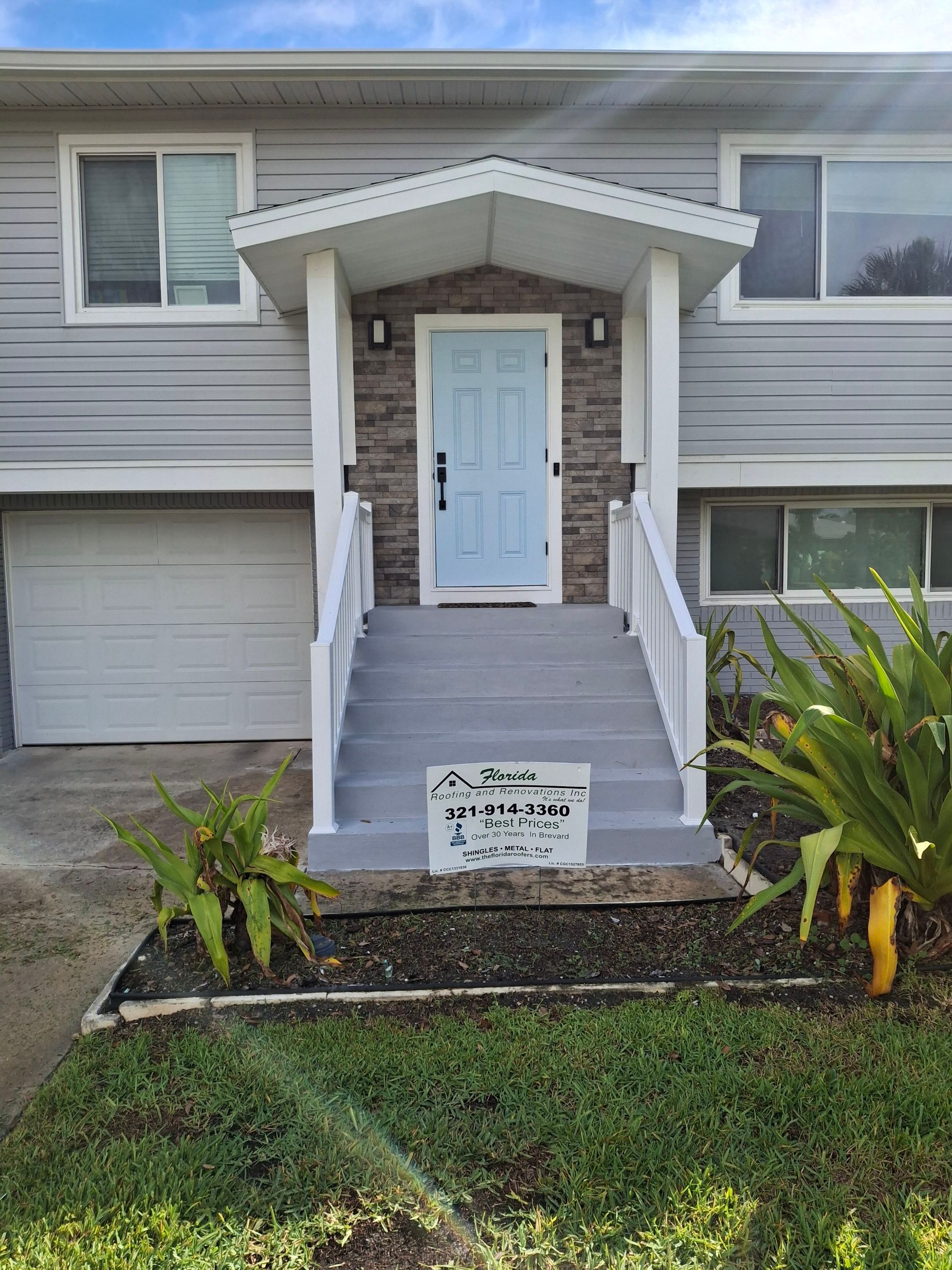 Vinyl Siding Replacement and Exterior Renovation in Satellite Beach by Florida Roofing and Renovations Inc.
