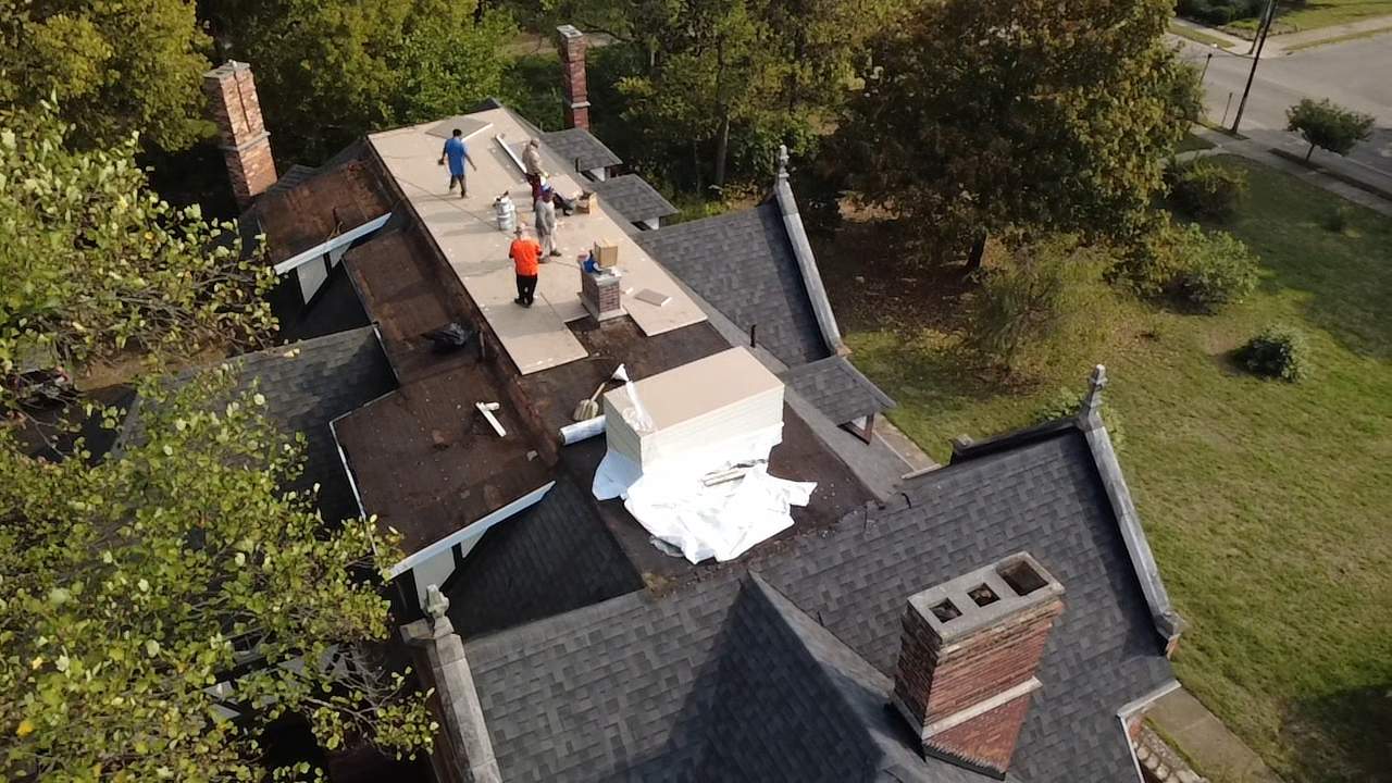 Middletown Mansion Restoration Project - Low Slope Roof by Level Up Roofing and Restoration Services LLC