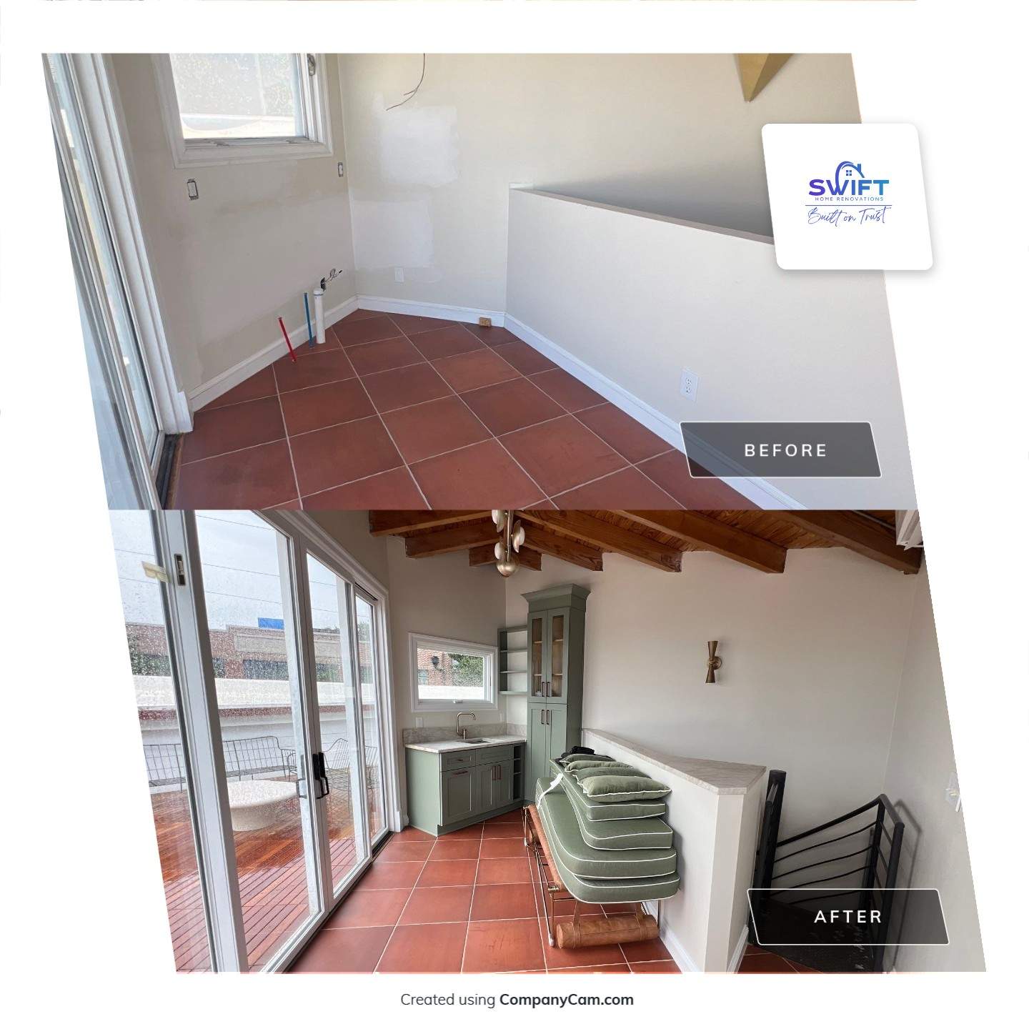 Atlanta Interior Renovation Featuring Rooftop Terrace and Custom Finishes by Swift Home Renovations