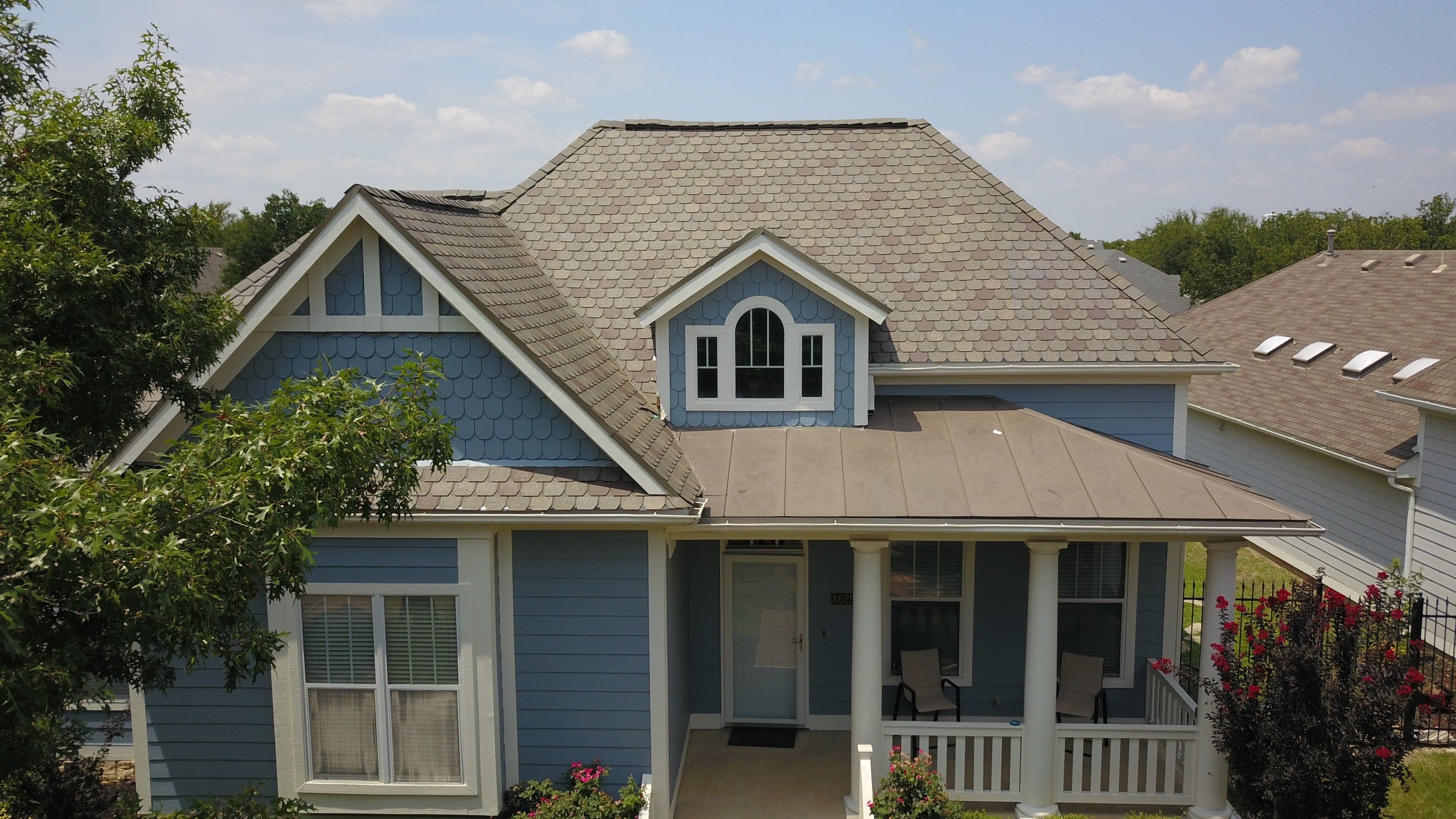 Residential Roofing Installation using F-WAVE Synthetic Shingle by High Performance Restoration