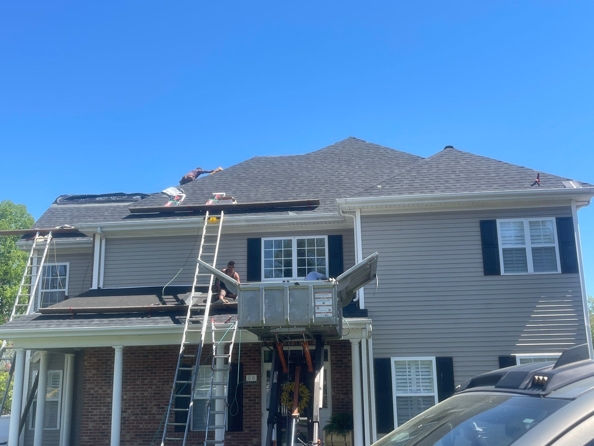 Residential Roofing Installation using Tamko Rustic Black by A Plus Exterior