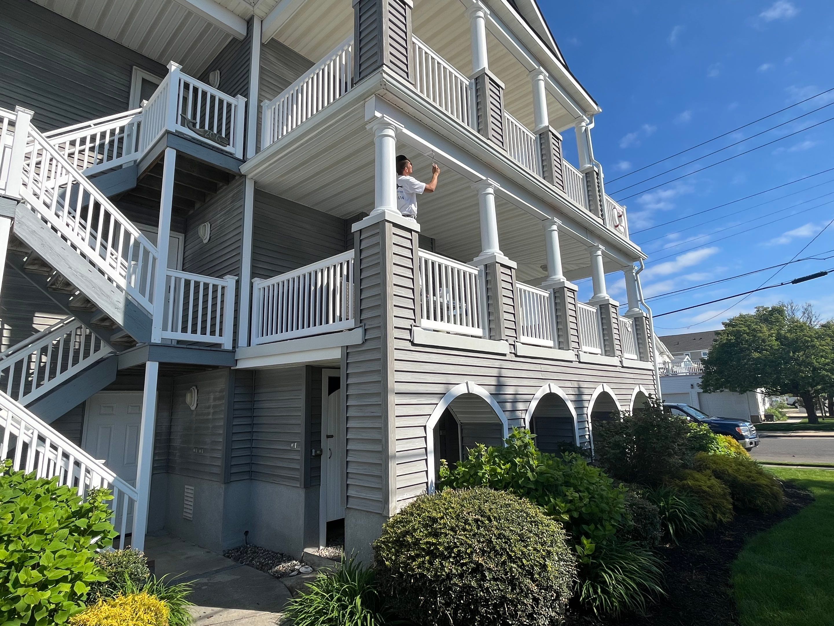 Exterior painting - Columns & Beams Ocean City, NJ by FreshCoat Works LLC