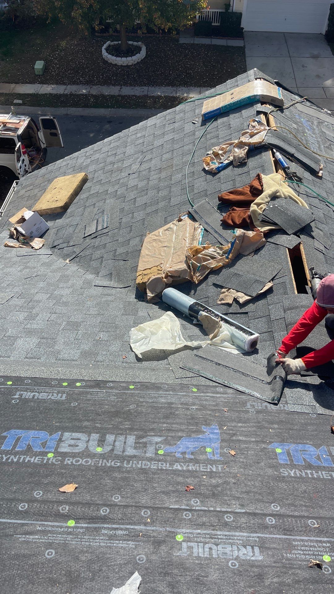 Roof replacement by hail damage by Just Brilliant Restoration JBR