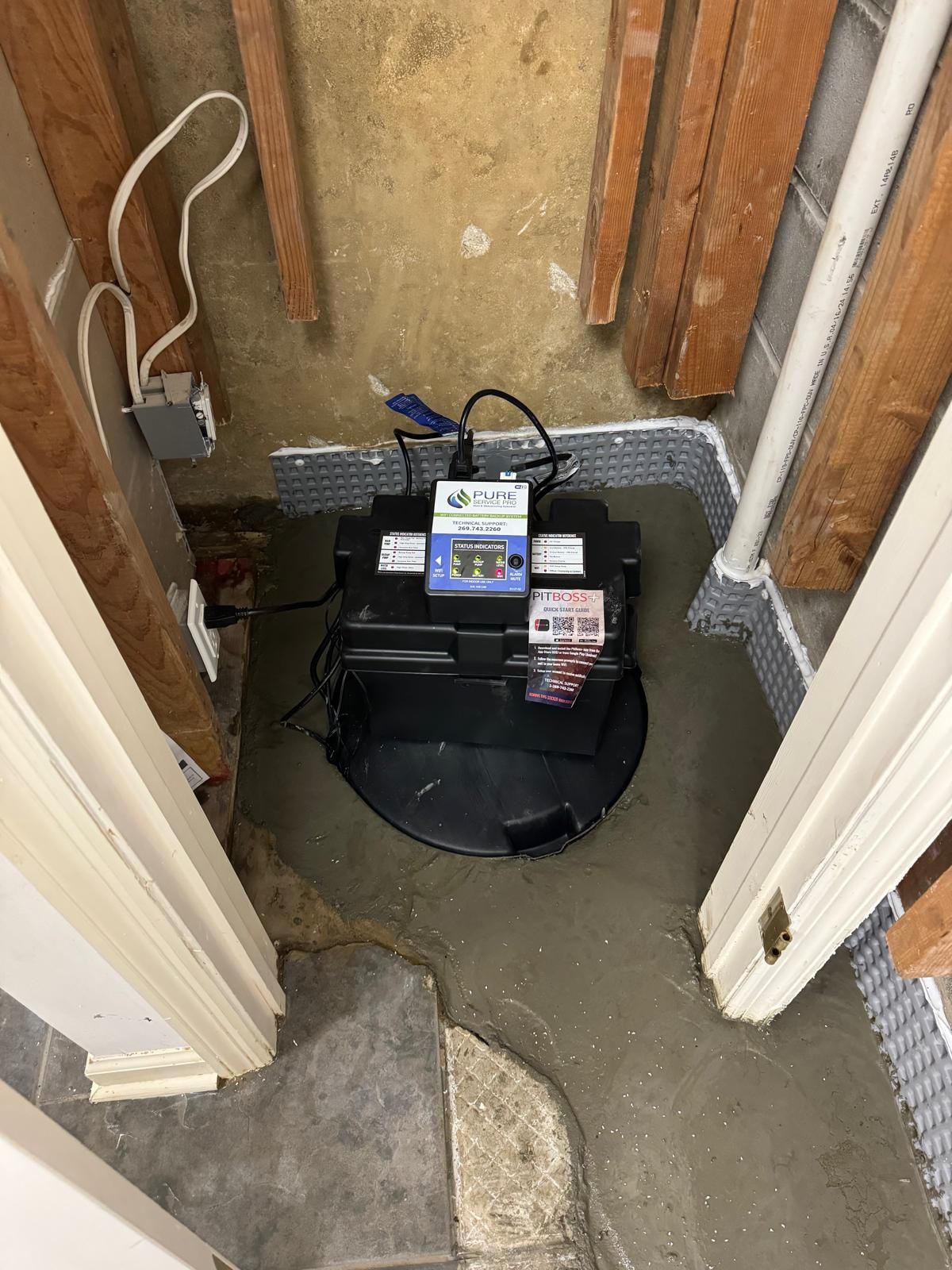 Interior French Drain Basking Ridge NJ by Pure Service Pro, LLC 
